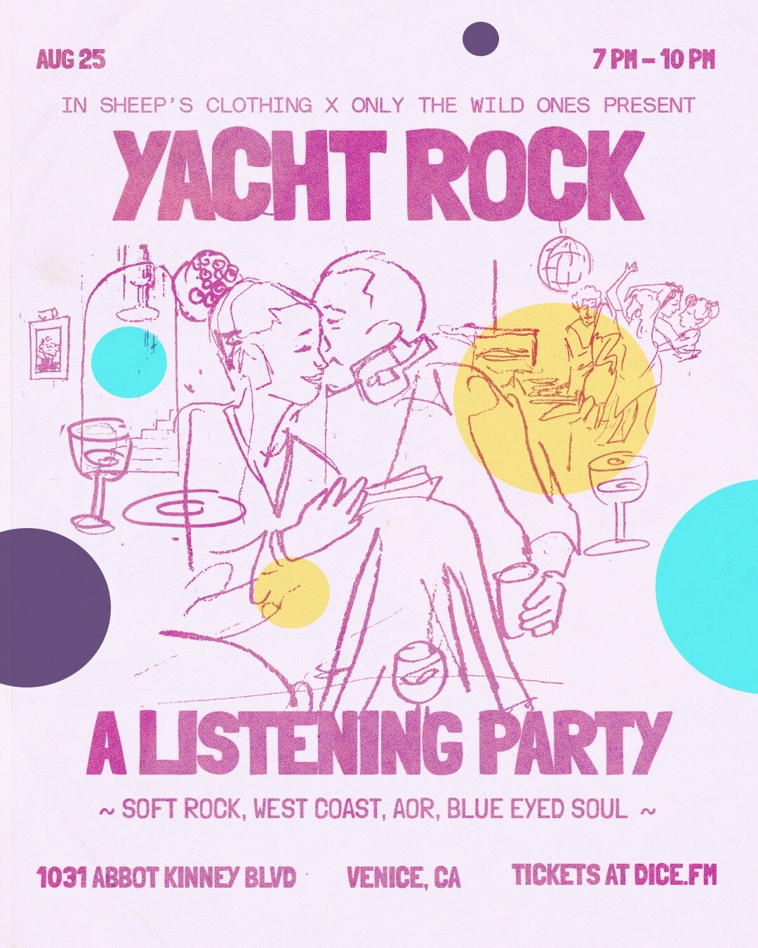 Event artwork for Yacht Rock at Only The Wild Ones