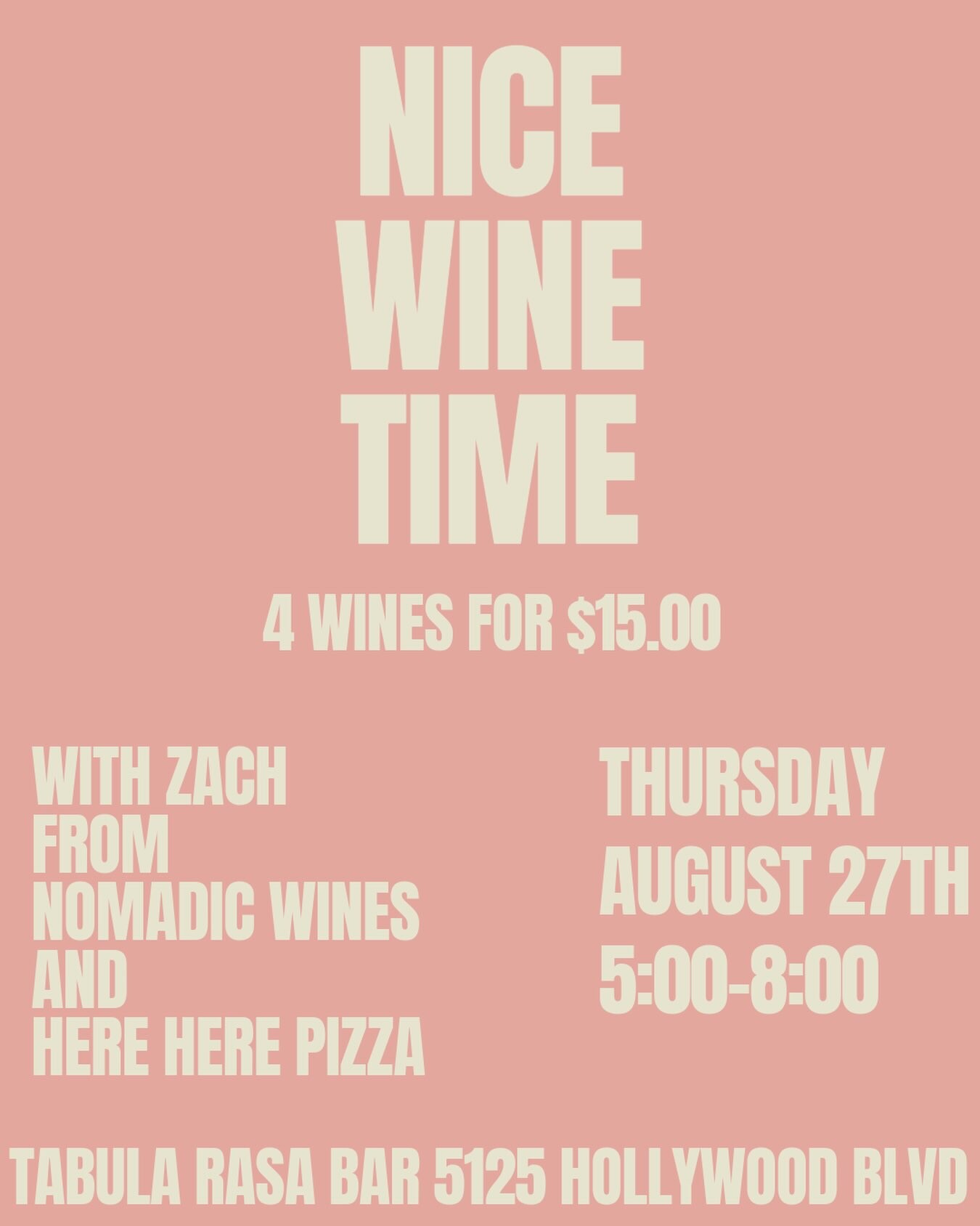 Event artwork for Thirsty Thursday with Here Here Pizza