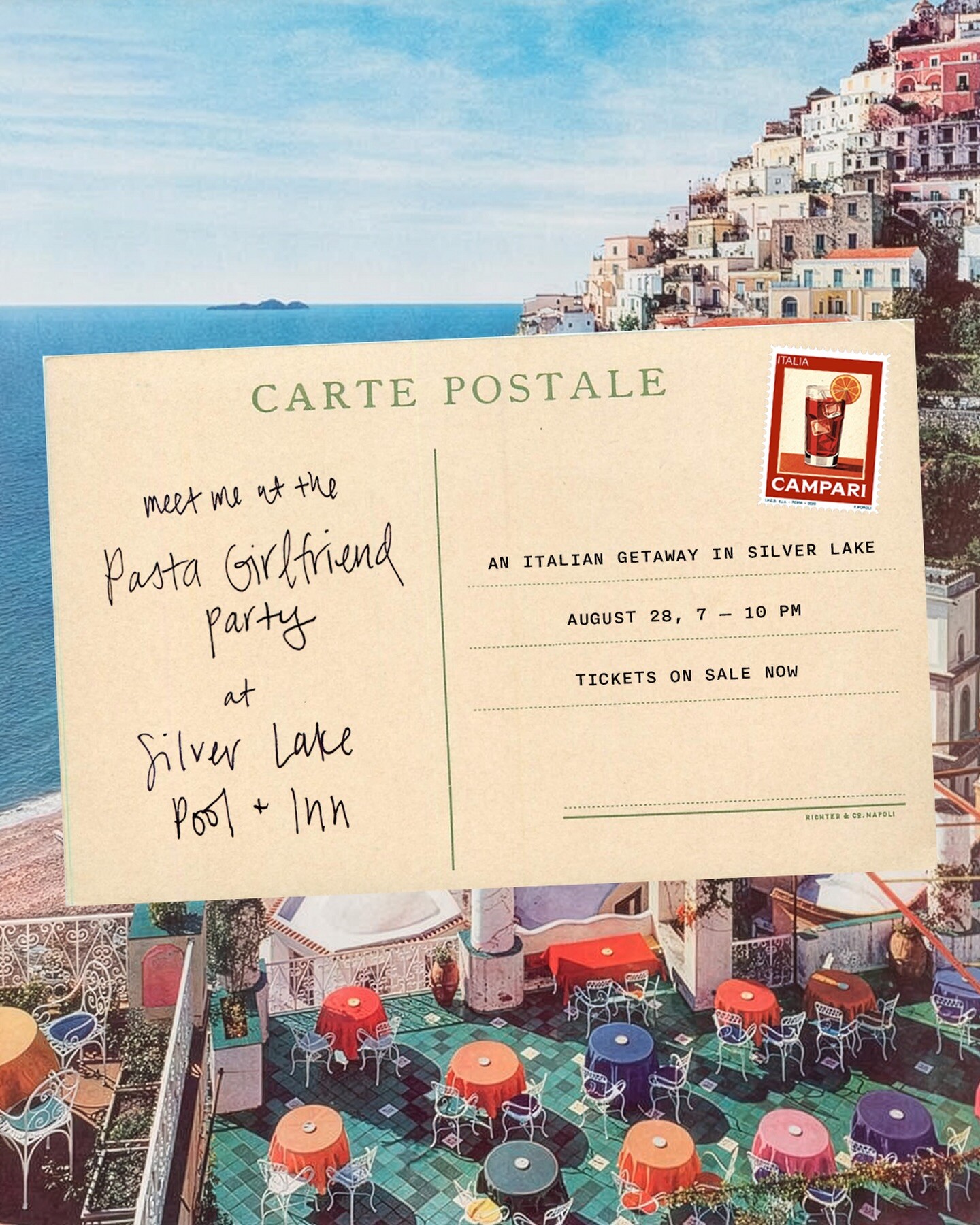 Event artwork for Pasta Girlfriend at Silver Lake Pool & Inn