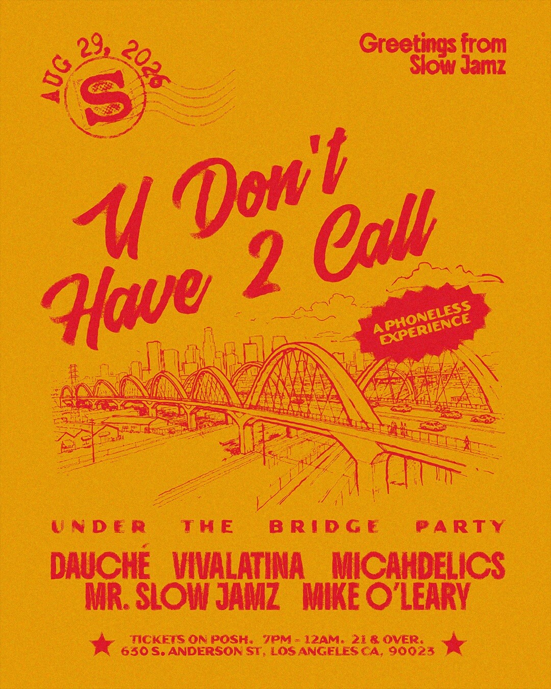 Event artwork for Slow Jamz: Under the Bridge