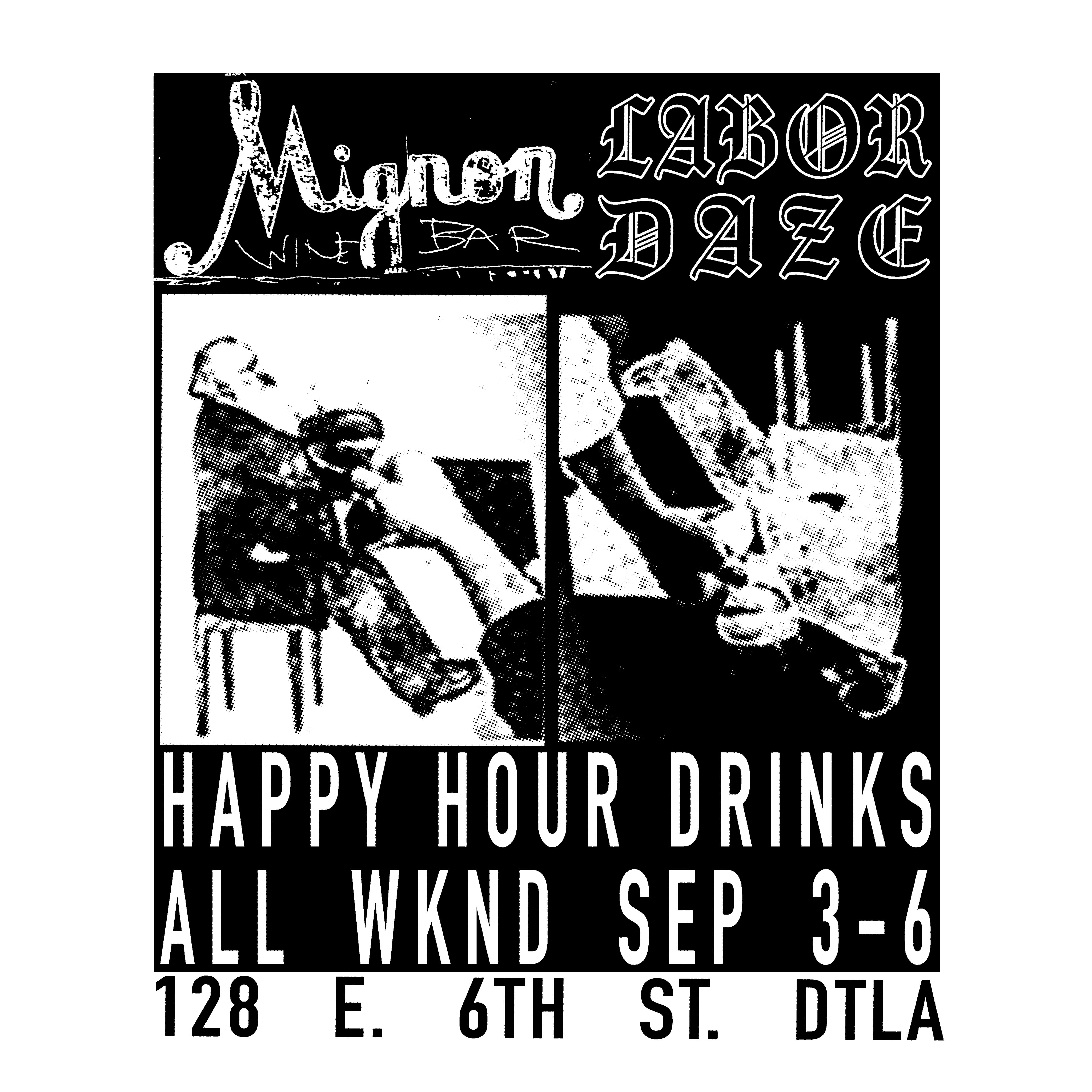 Mignon Labor Daze Block Party event flyer