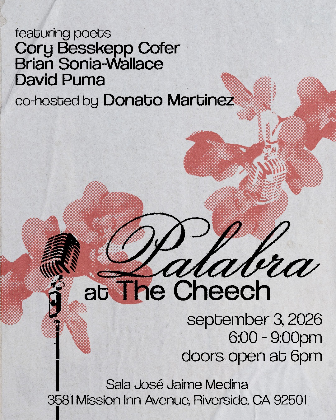 Palabra at The Cheech event flyer