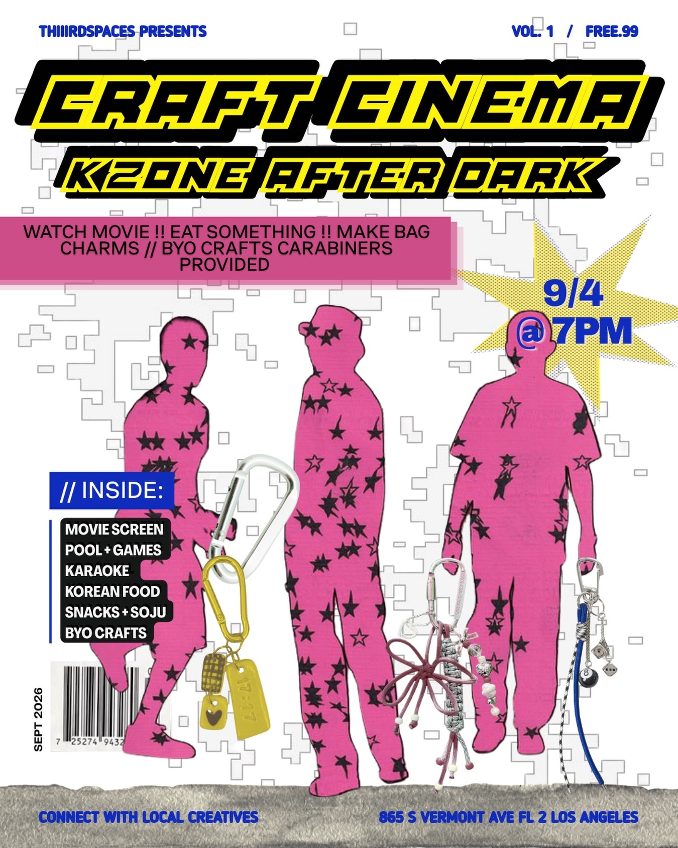 Craft Cinema K-Zone After Dark flyer for September 4 at K-Zone Cafe