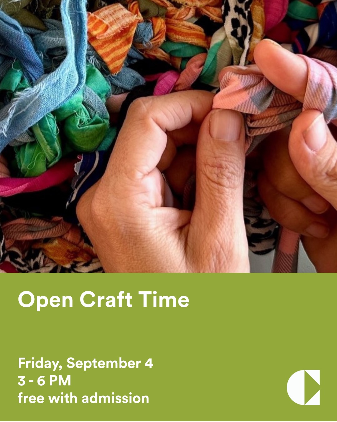 Open Craft Time event flyer