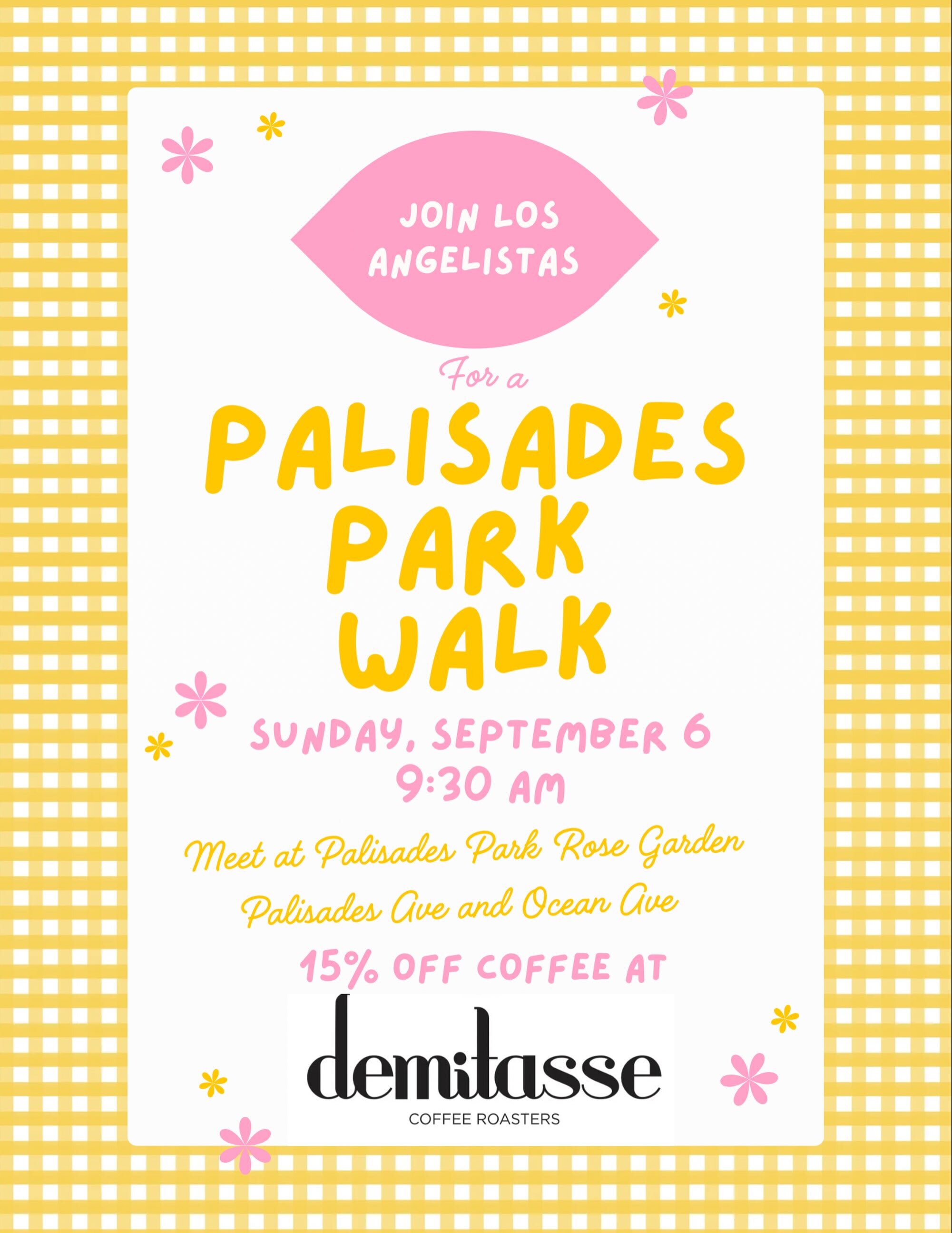 Palisades Park Walk flyer