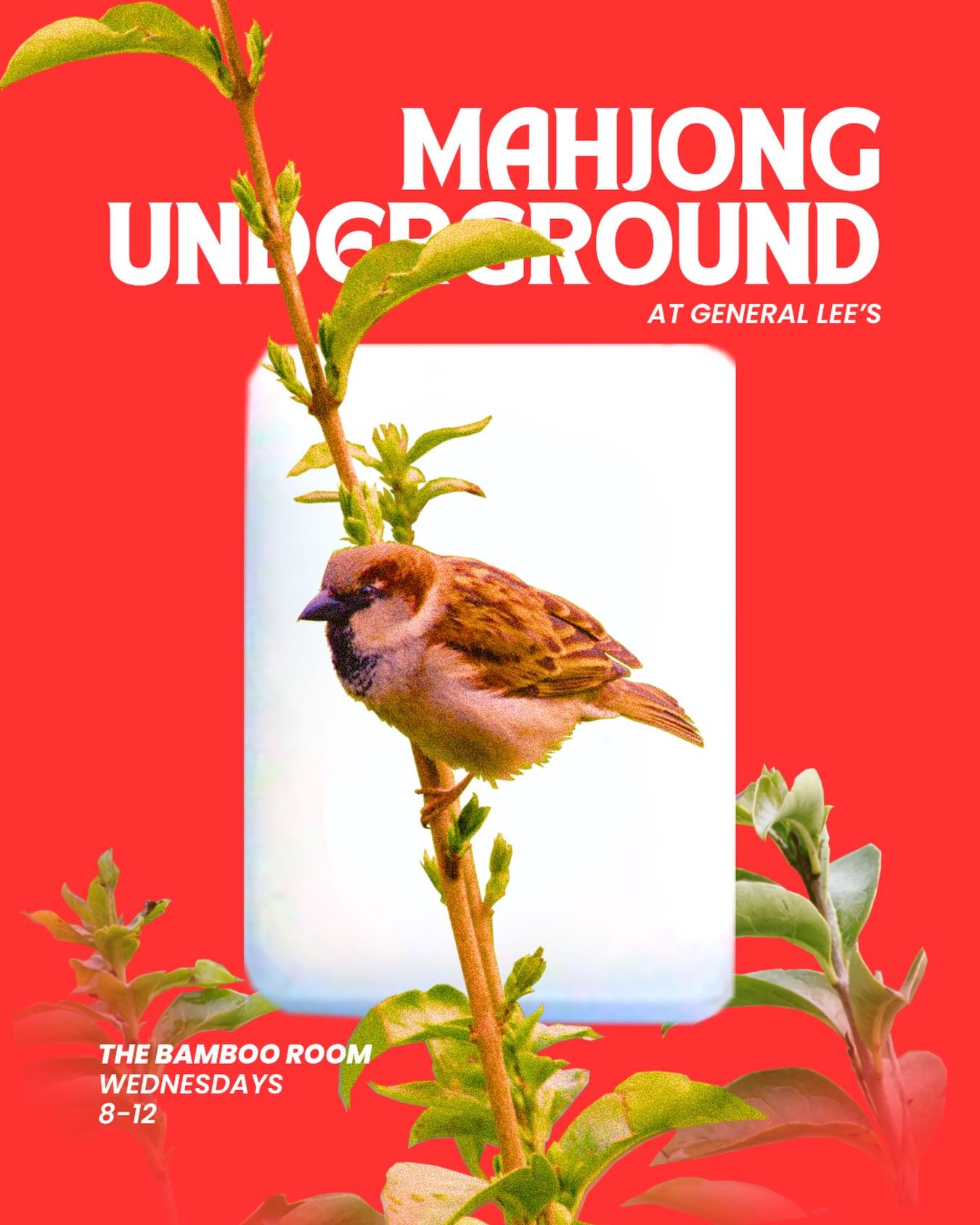 Mahjong Underground September Wednesdays flyer for September 9 at General Lee's Bamboo Room
