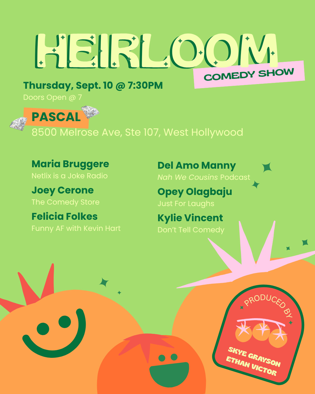 Heirloom Comedy Edition #2 flyer