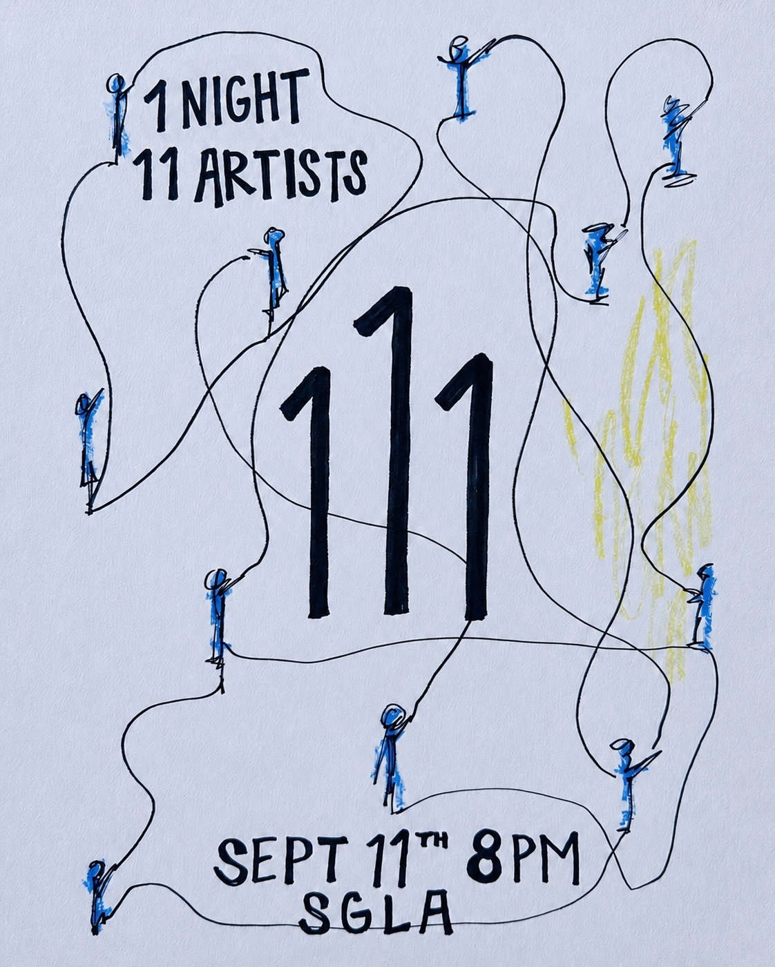 111 A Solo Show dance performance flyer for September 11 at Stomping Ground LA