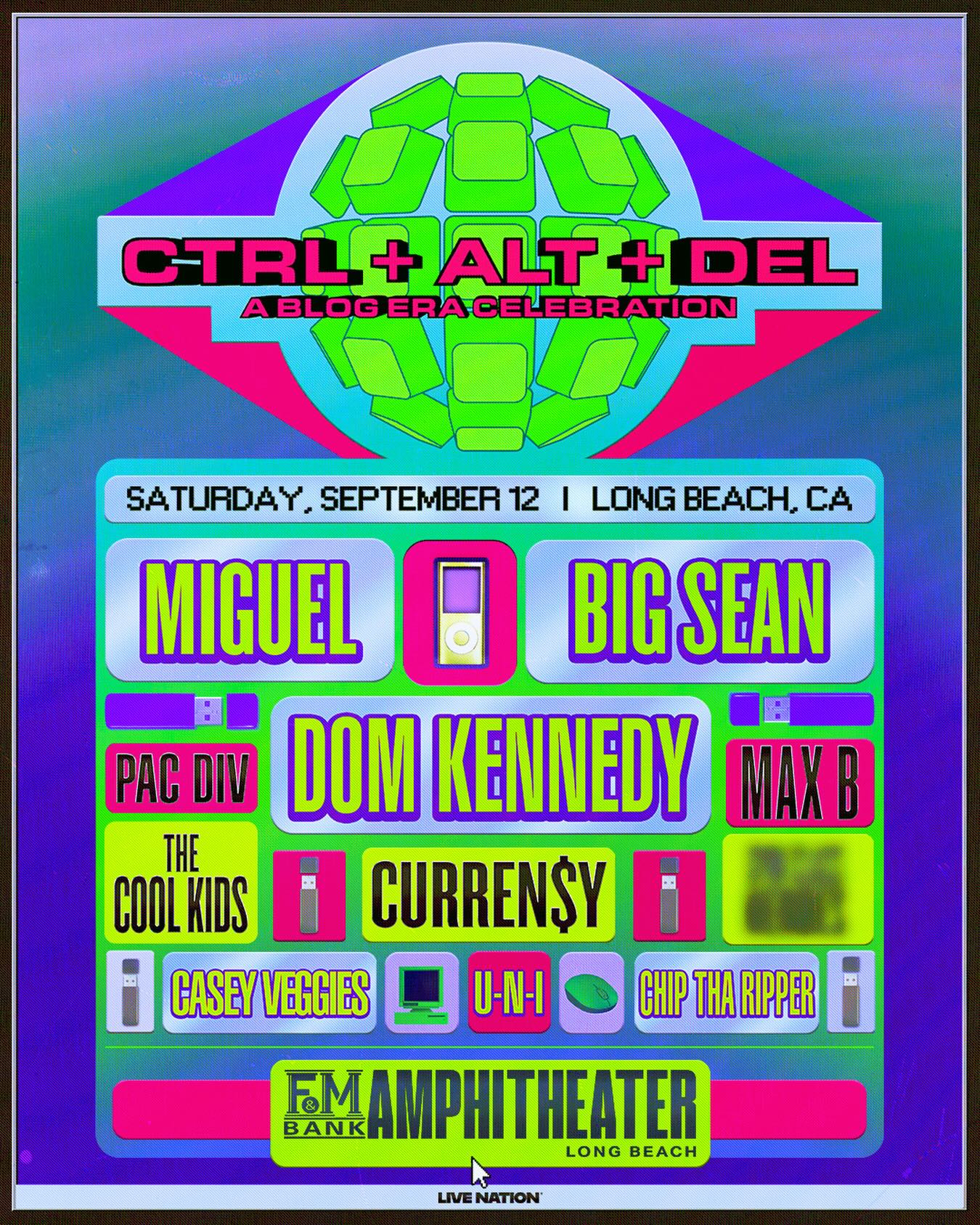 CTRL + ALT + DEL festival flyer for September 12 in Long Beach