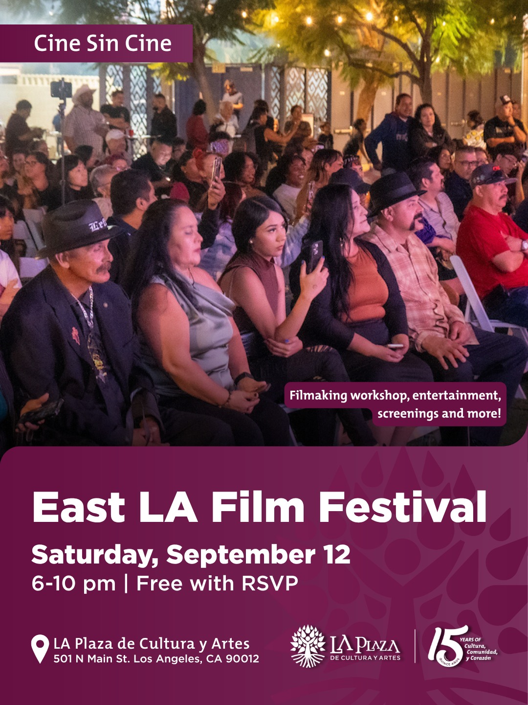 East LA Film Festival: Cine Sin Cines event flyer