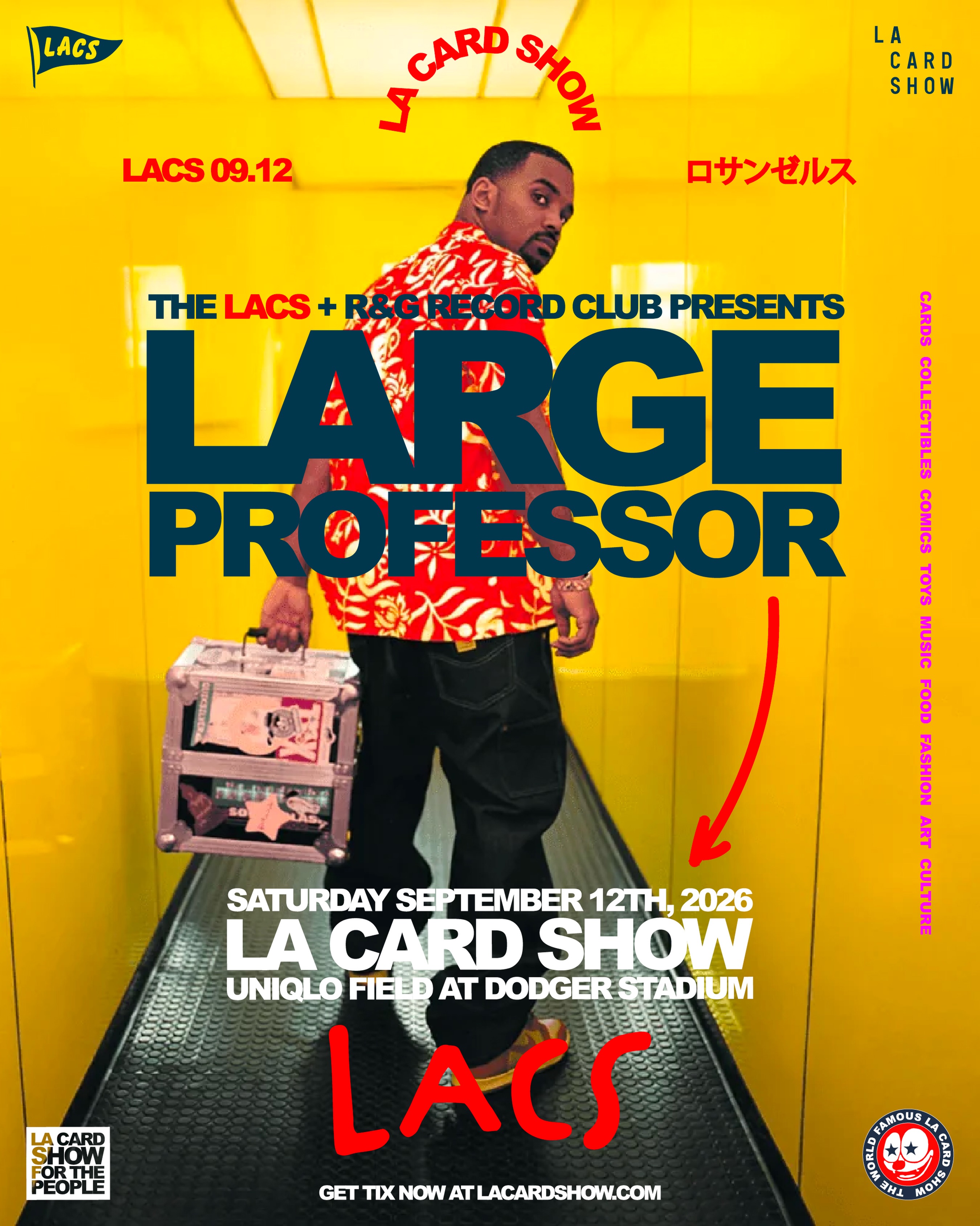 Large Professor at LA Card Show event flyer