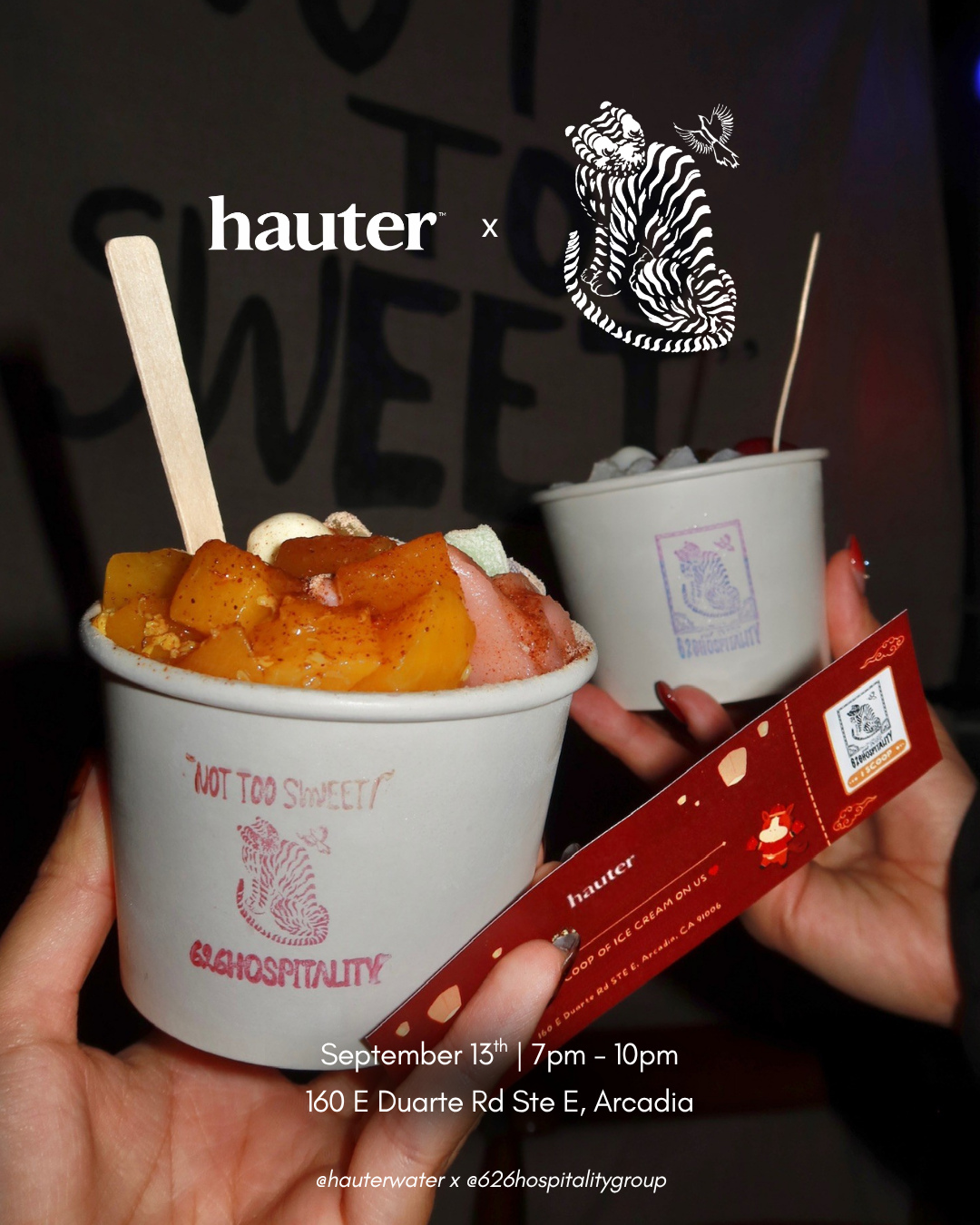 Hauter x 626 Ice Cream Pop-Up event flyer