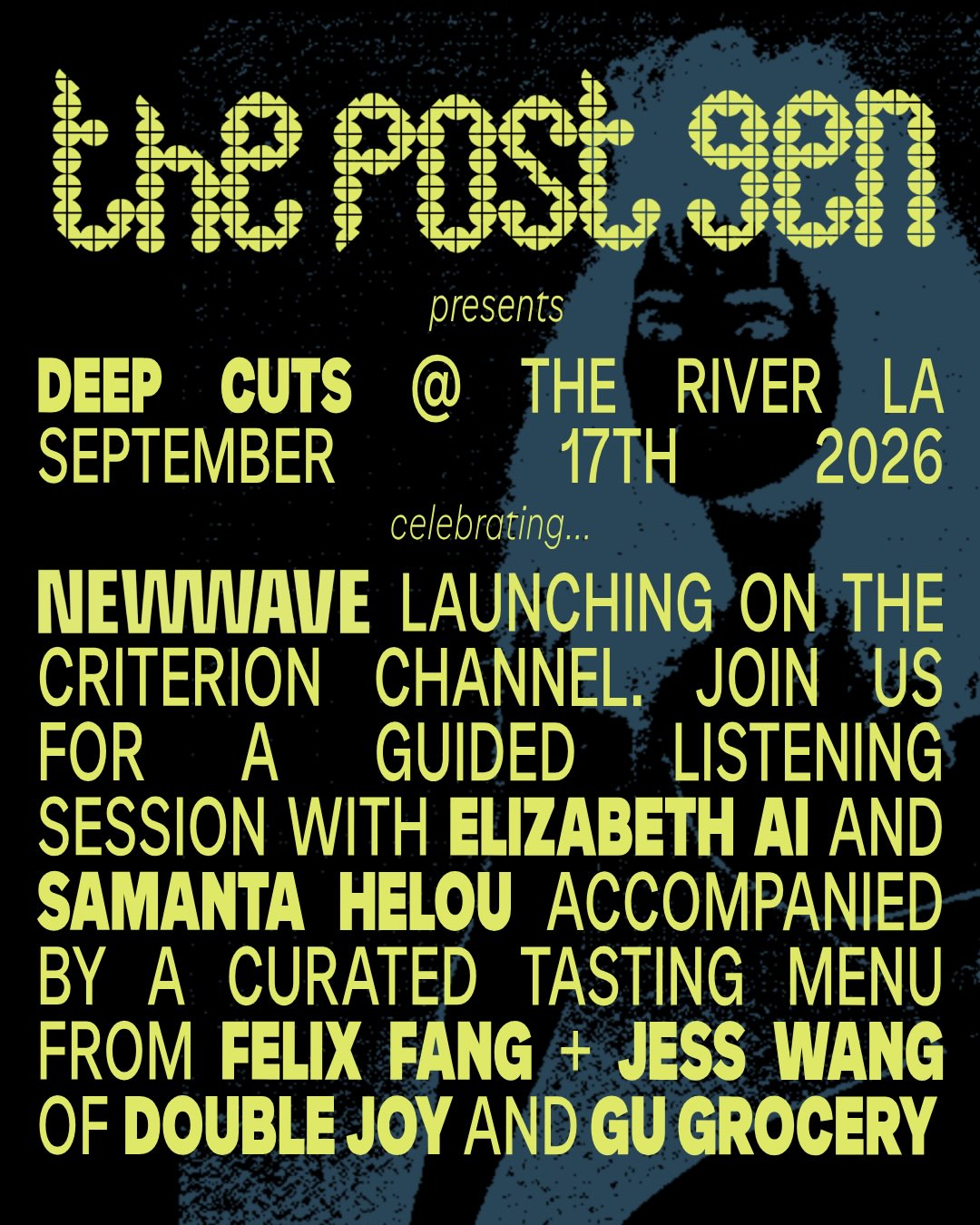 DEEP CUTS flyer celebrating NEW WAVE at The River LA on September 17