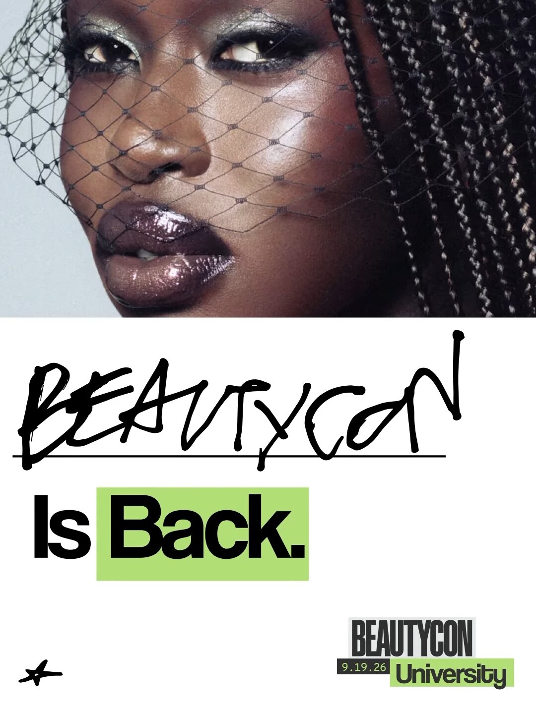 Beautycon University 2026 banner for the day of programming at Rolling Greens DTLA, 1005 Mateo St, on September 19.