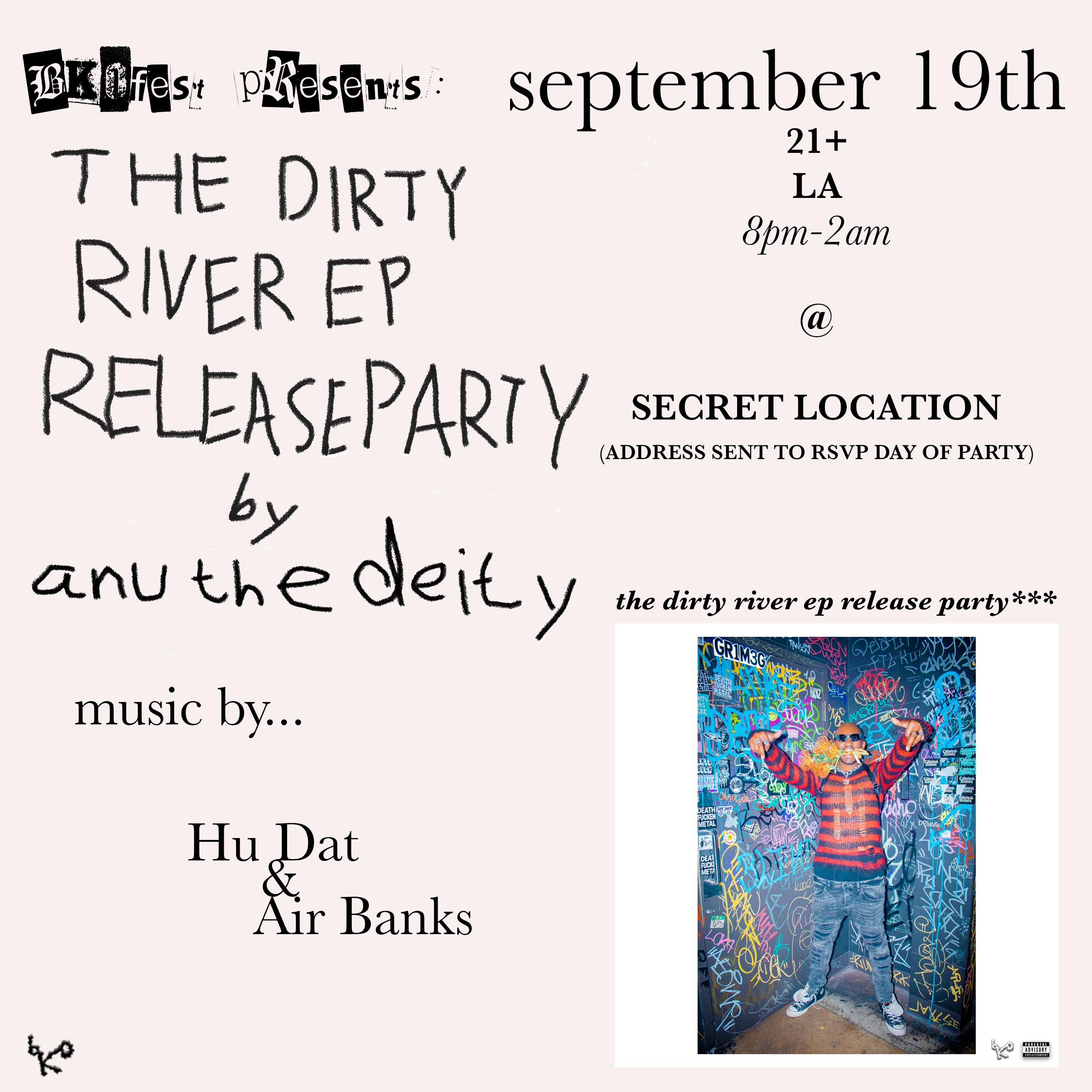 The Dirty River EP (Release Party) flyer