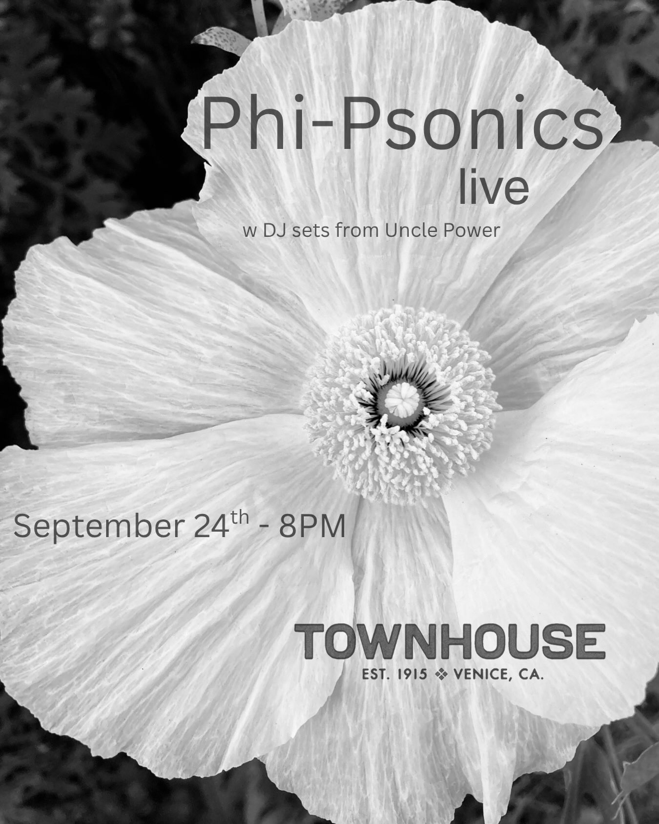 Phi-Psonics Live at Townhouse event flyer