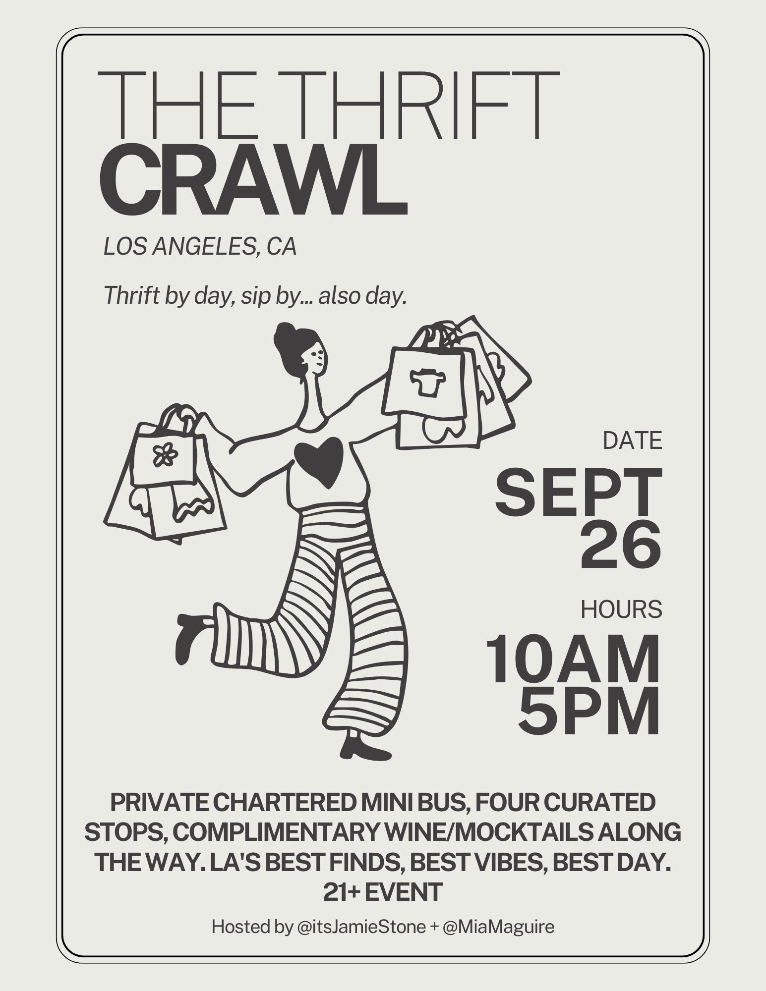 The Thrift Crawl LA flyer