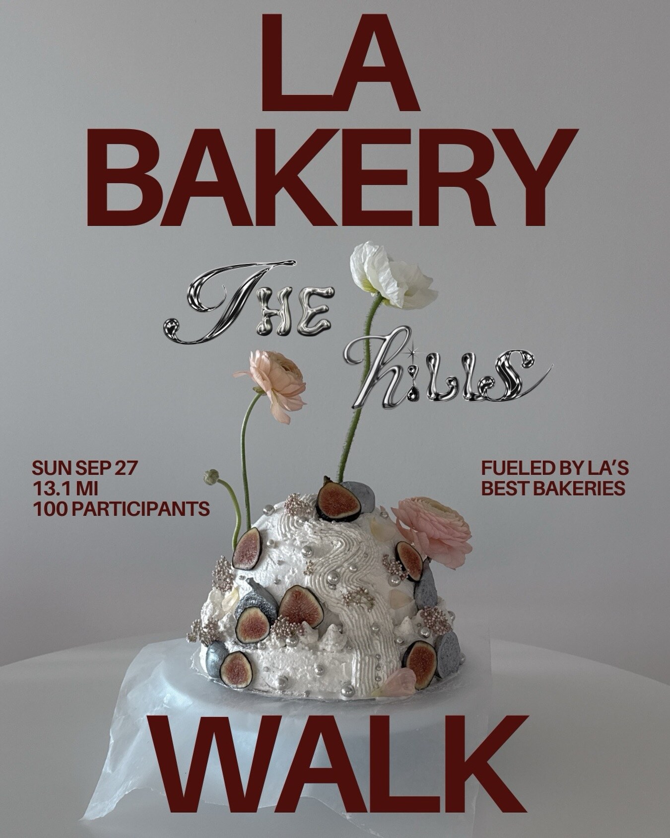 LA Bakery Walk The Hills pastry crawl flyer for September 27