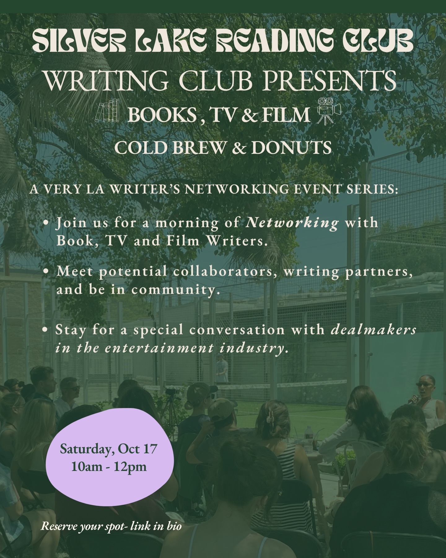 Cold Brew and Donuts writing club flyer for October 17