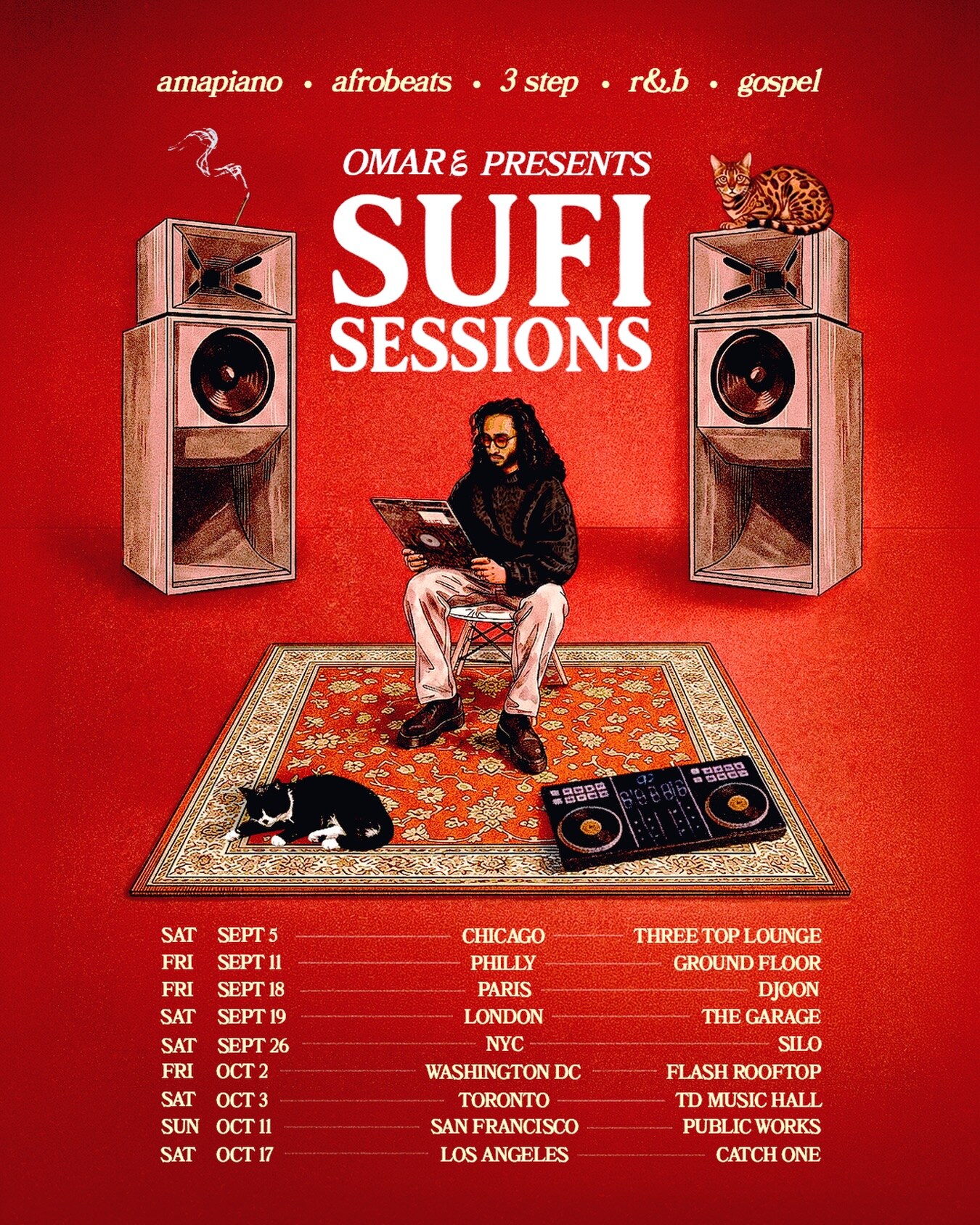 Omar Presents Sufi Sessions Los Angeles flyer for October 17 at Catch One