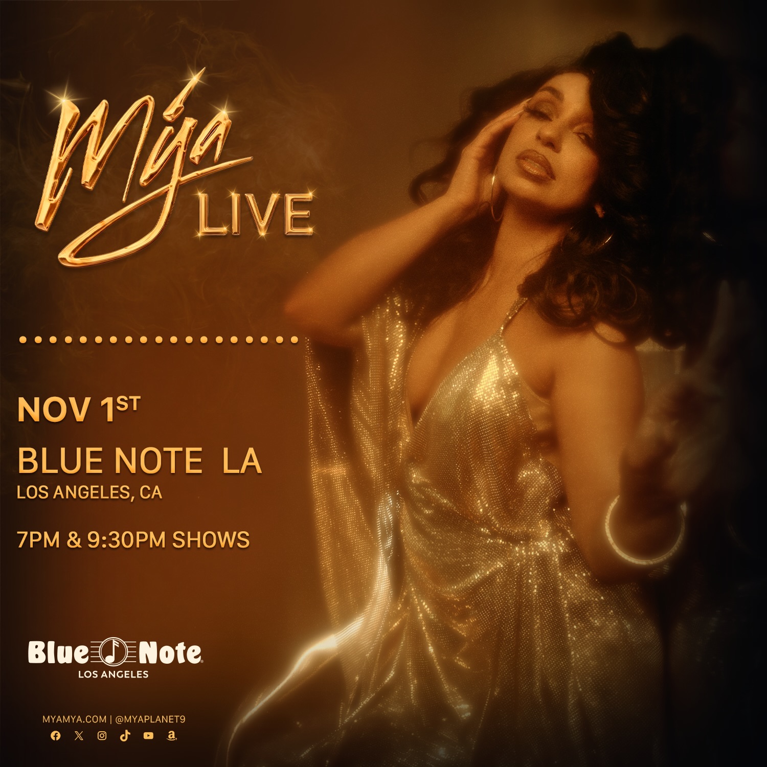 Mýa at Blue Note LA event flyer