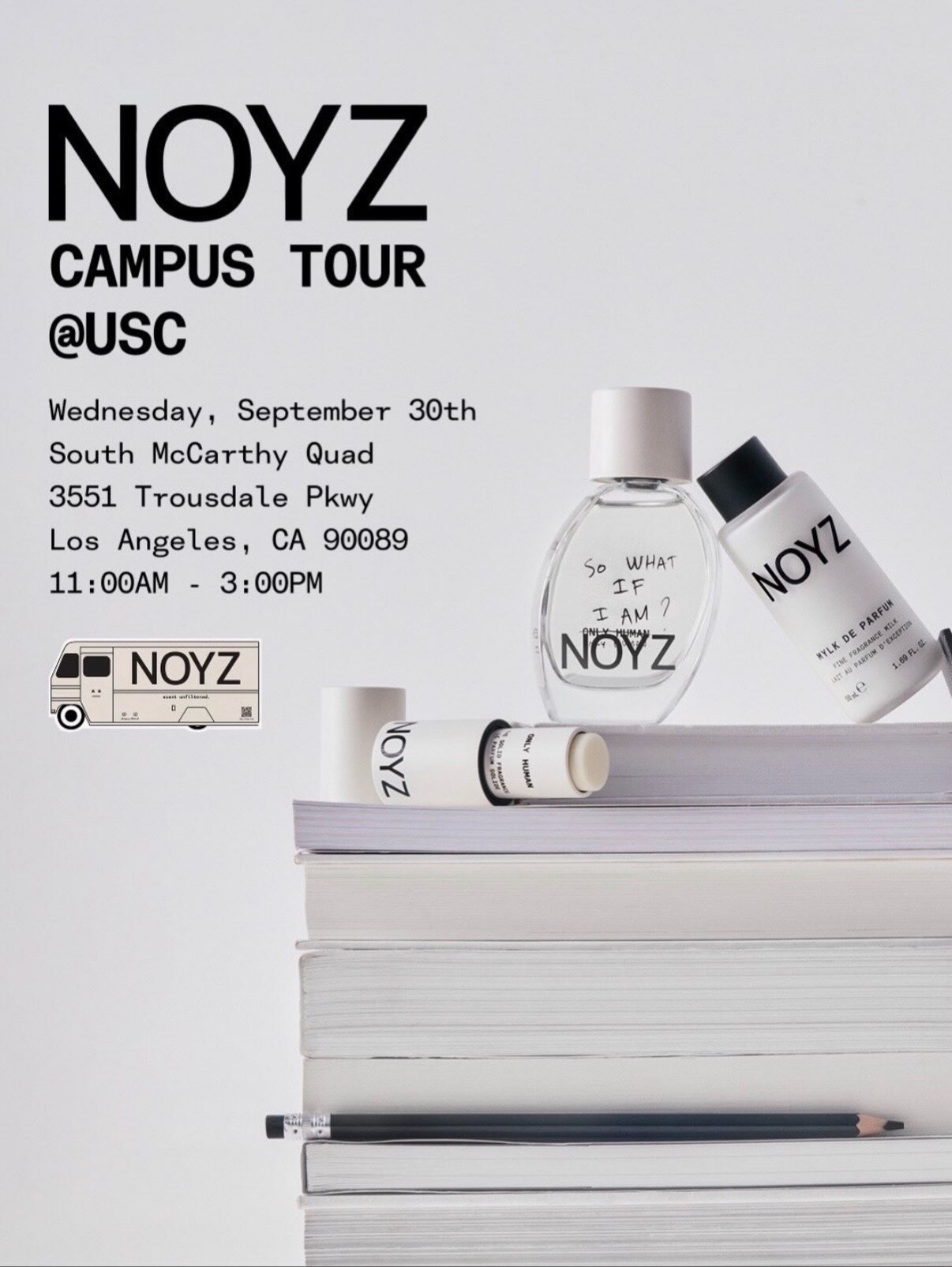 NOYZ Campus Tour at USC flyer for September 30