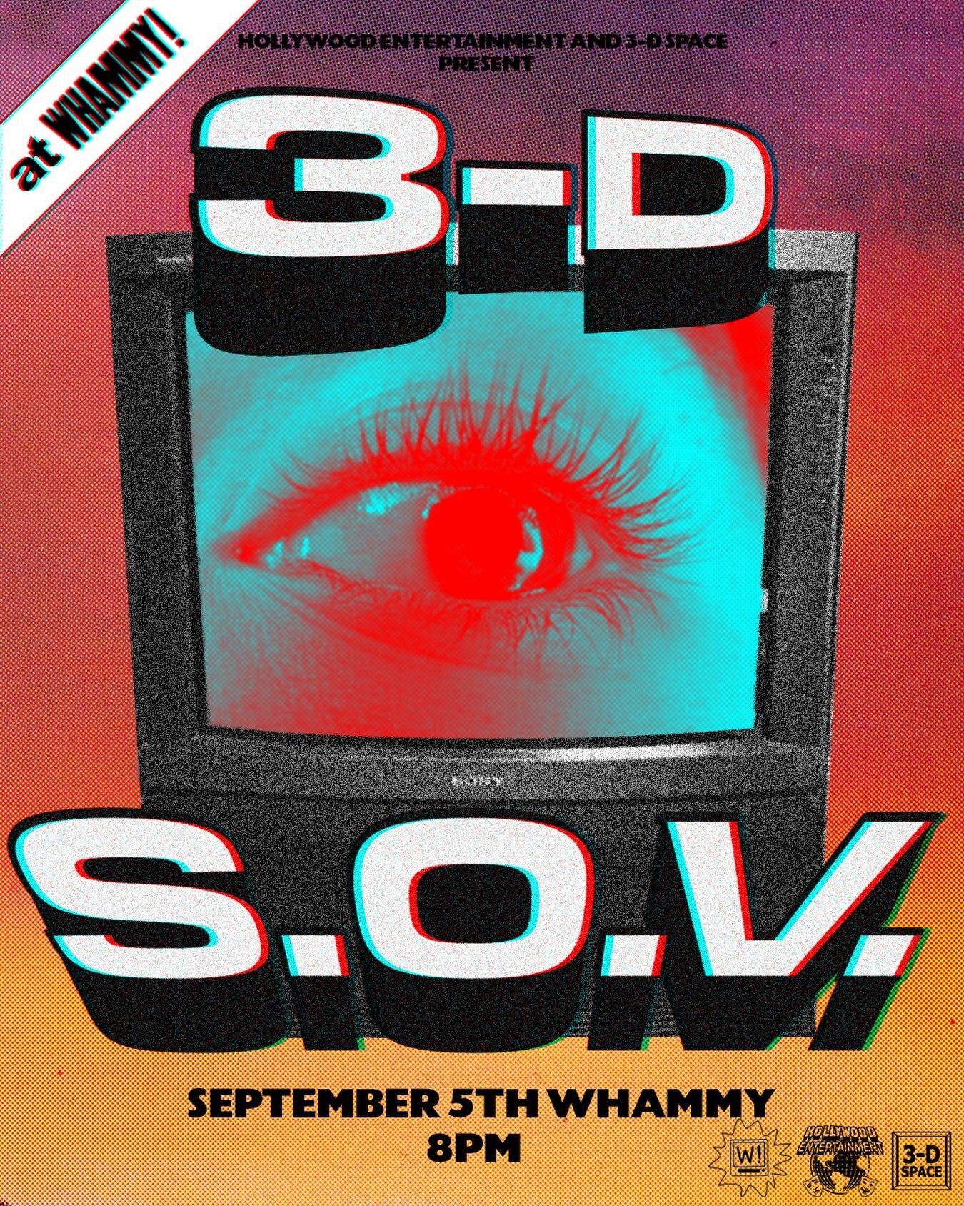 3-D Shot on Video screening flyer at Whammy Analog Media