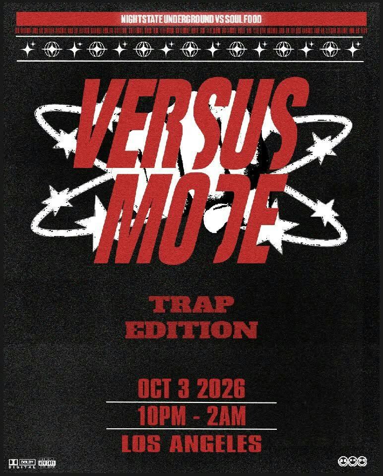 NIGHTSTATE VS SOUL FOOD: Versus Mode official event flyer