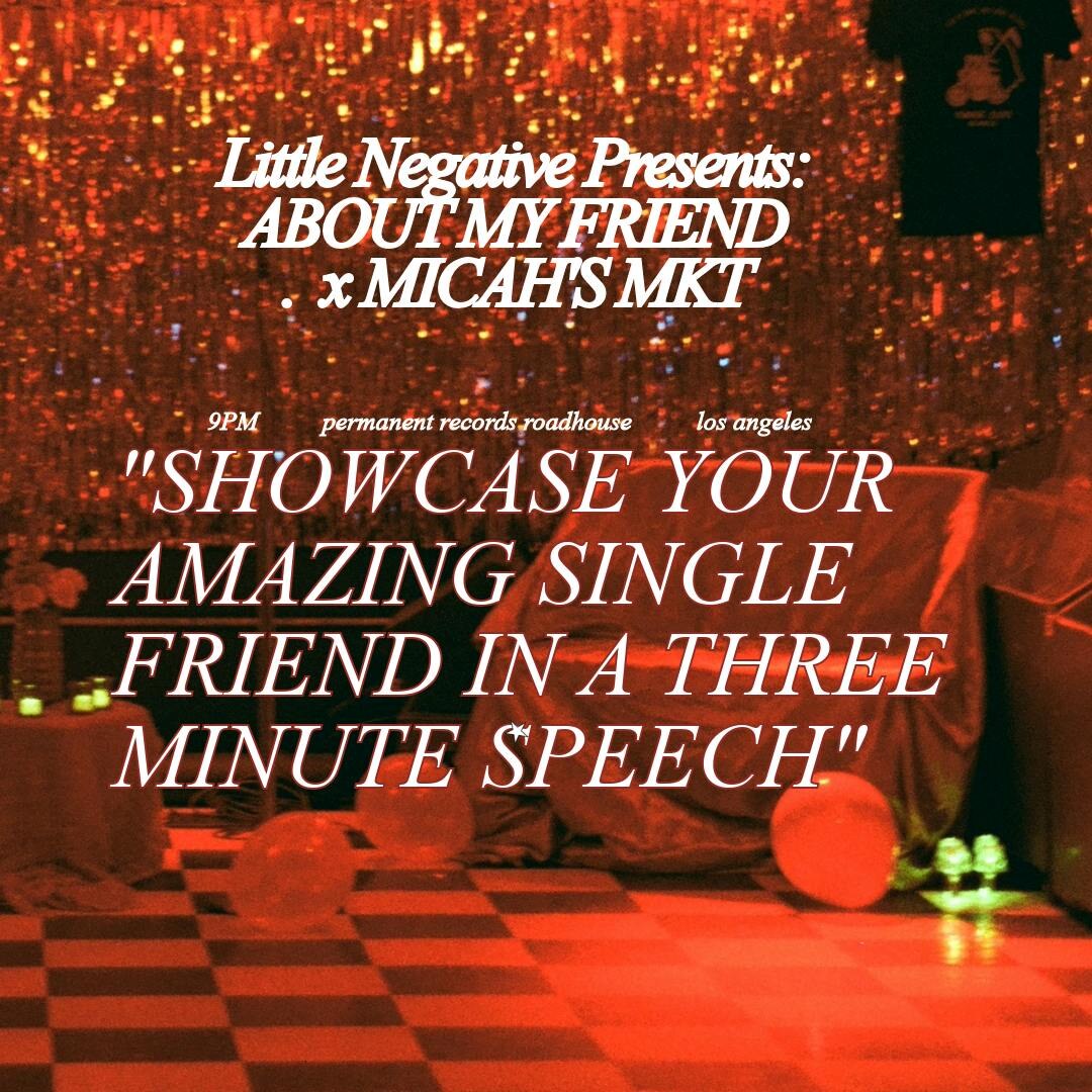 micah's market x DATE MY FRIEND...? official event flyer