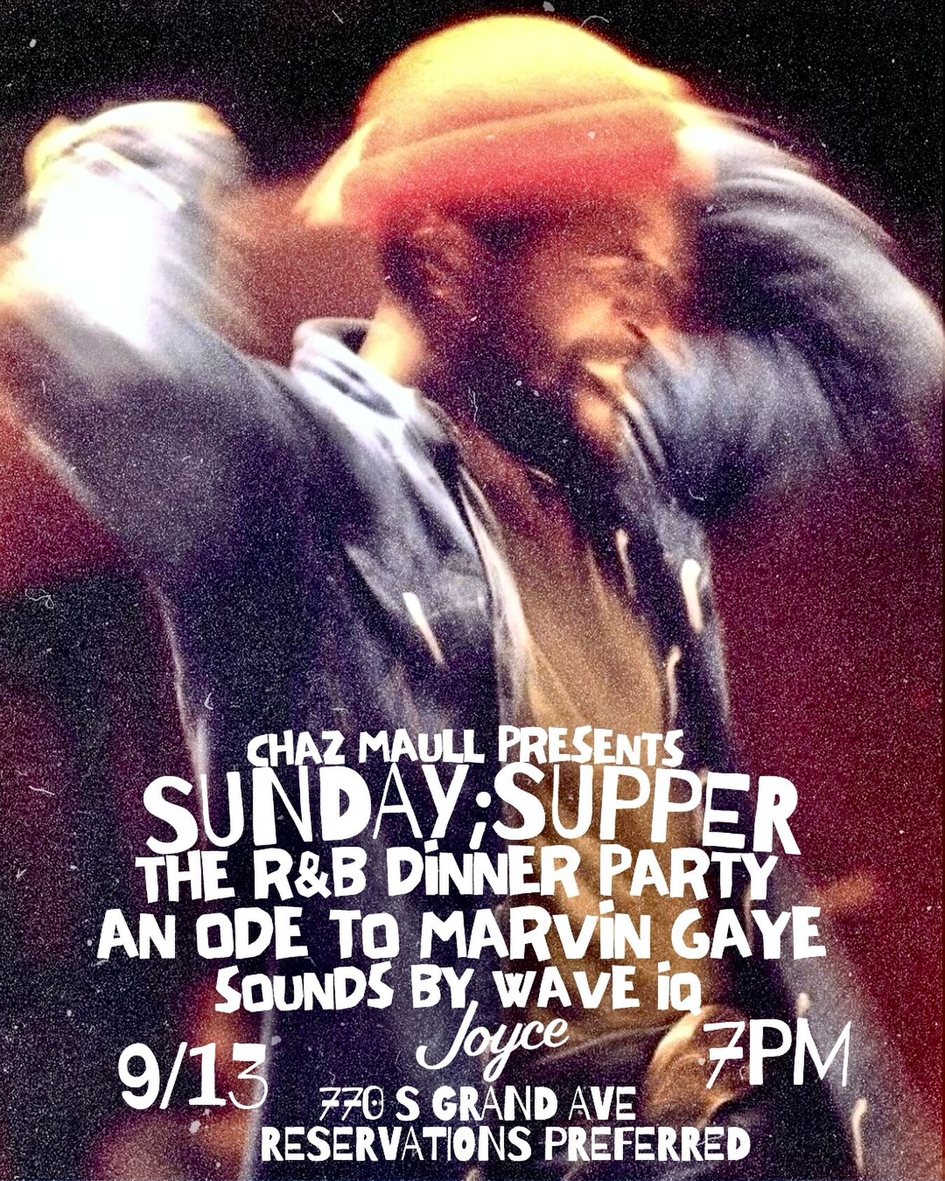 Sunday Supper An Ode to Marvin Gaye flyer
