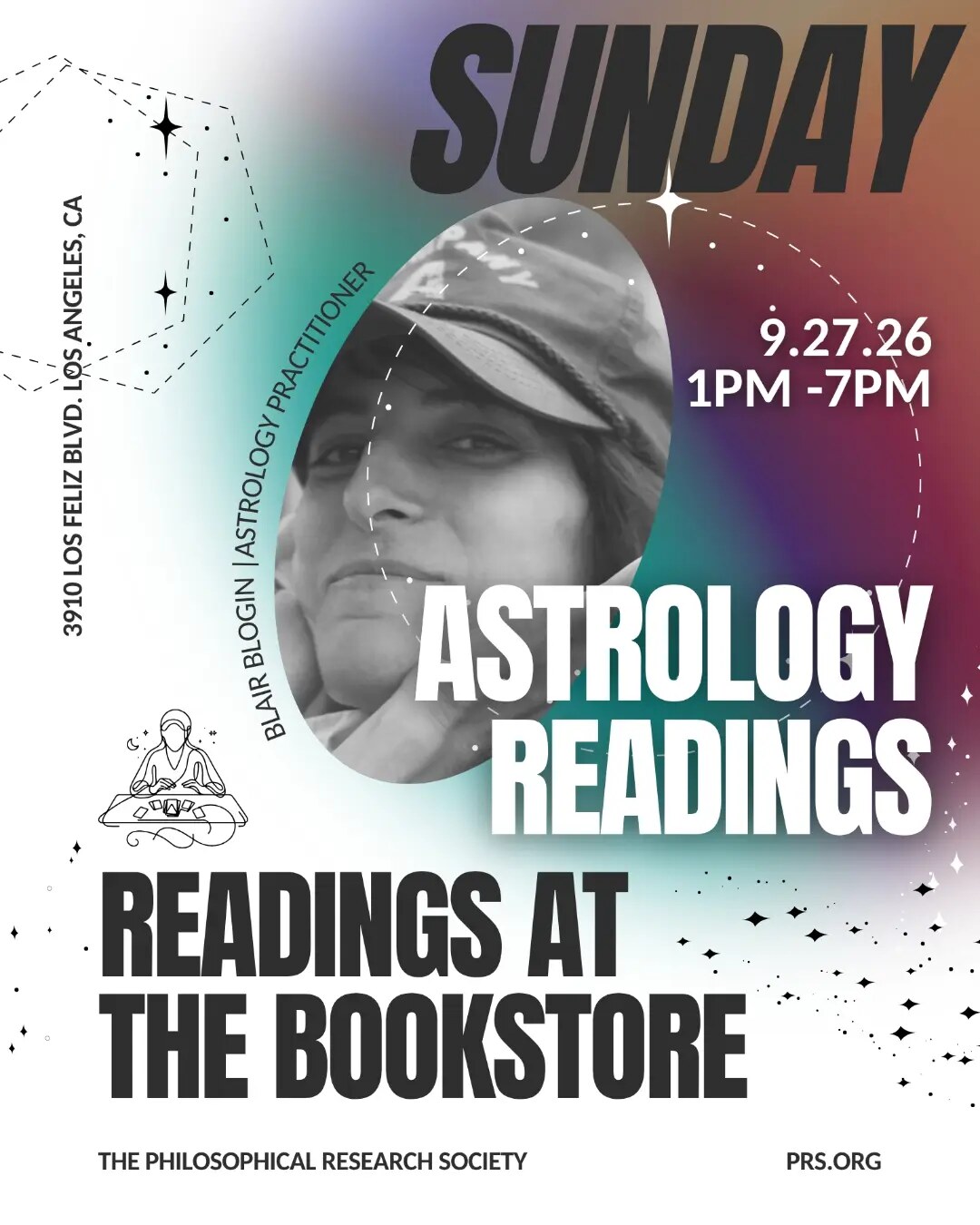 Astrology Readings by Blair Bogin flyer at the PRS Bookstore
