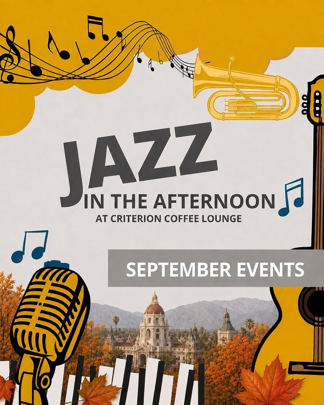 Criterion Coffee September jazz calendar