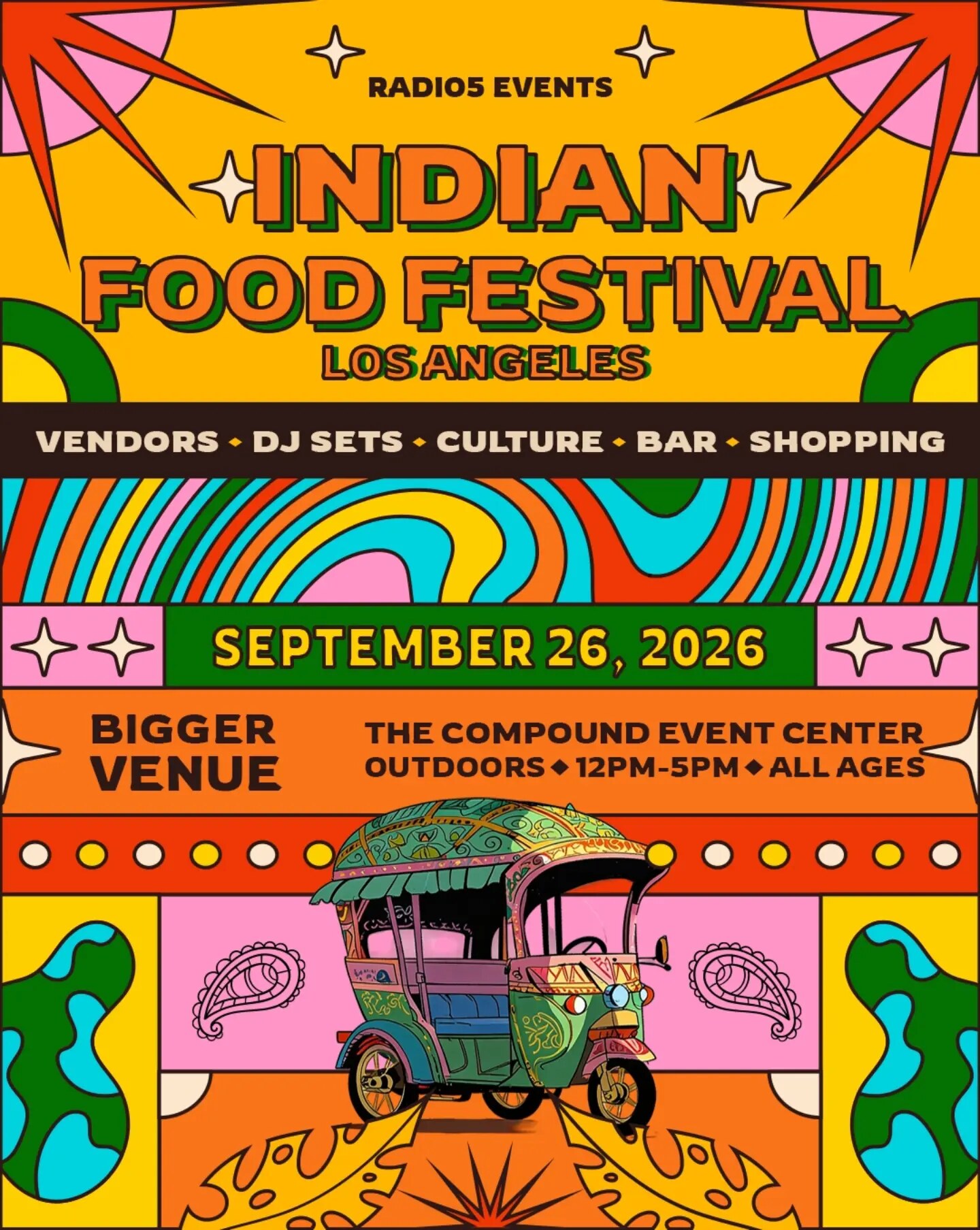 Los Angeles Indian Food Festival flyer for September 26