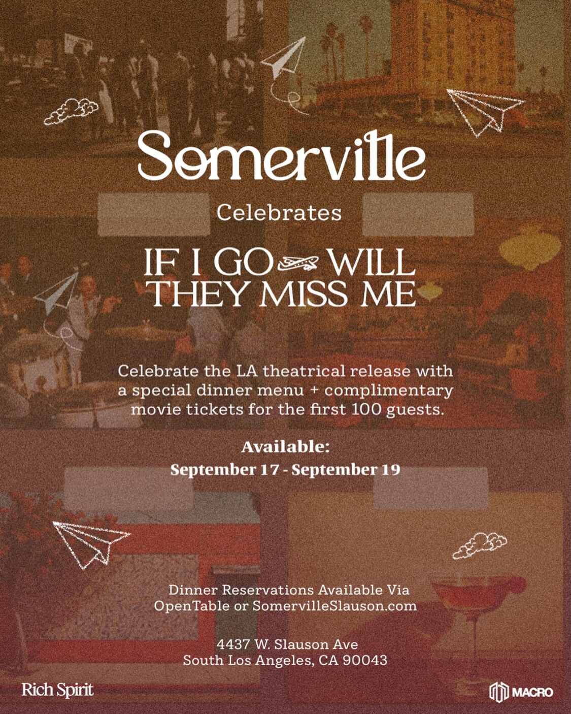 Somerville If I Go dinner announcement