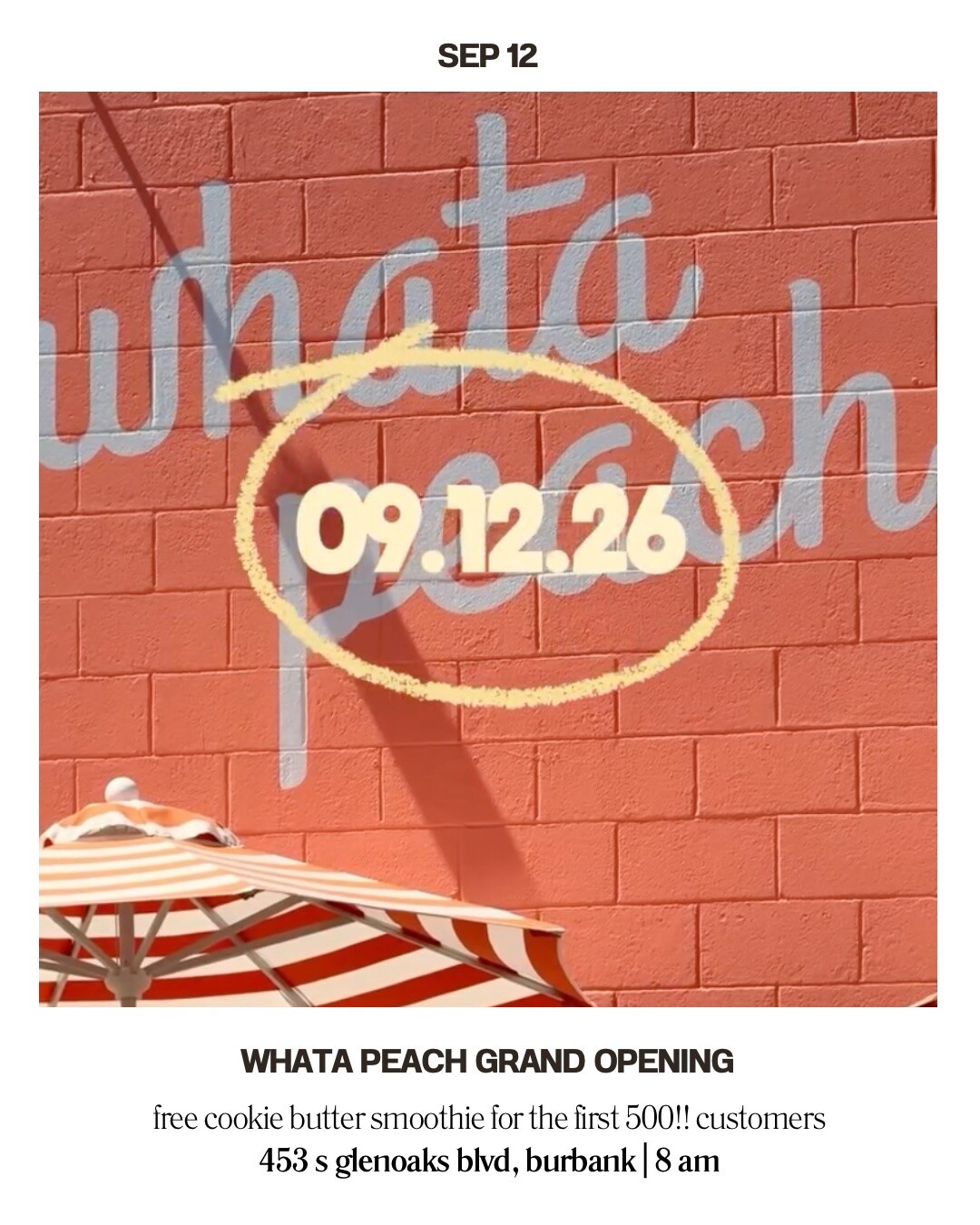 whata peach grand opening flyer