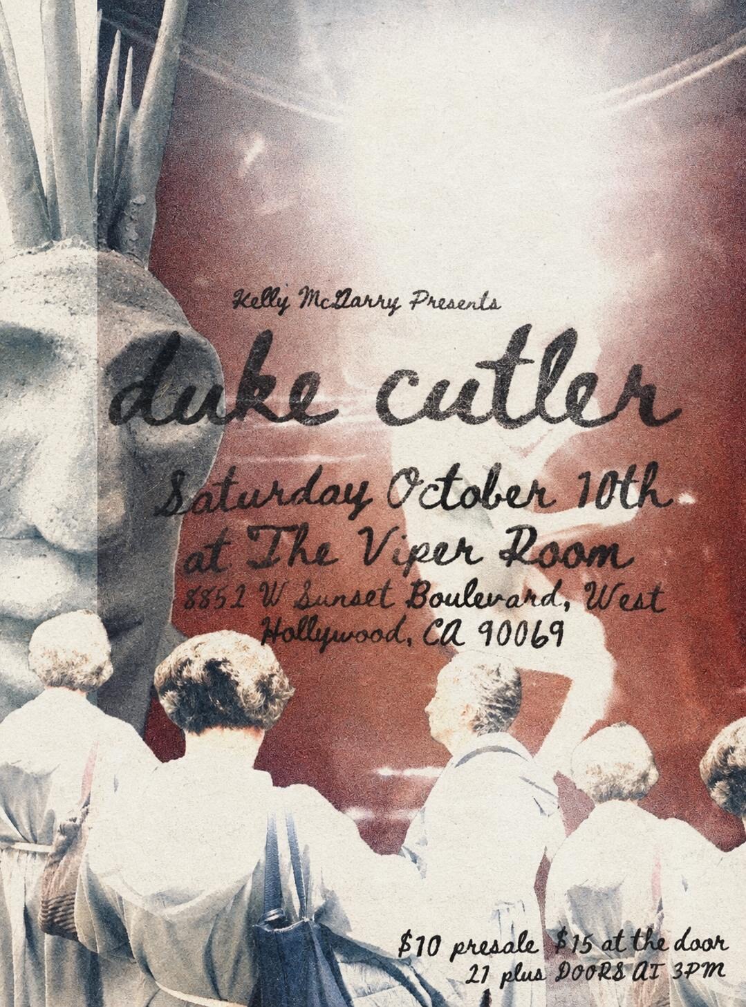 duke at the viper room official event flyer