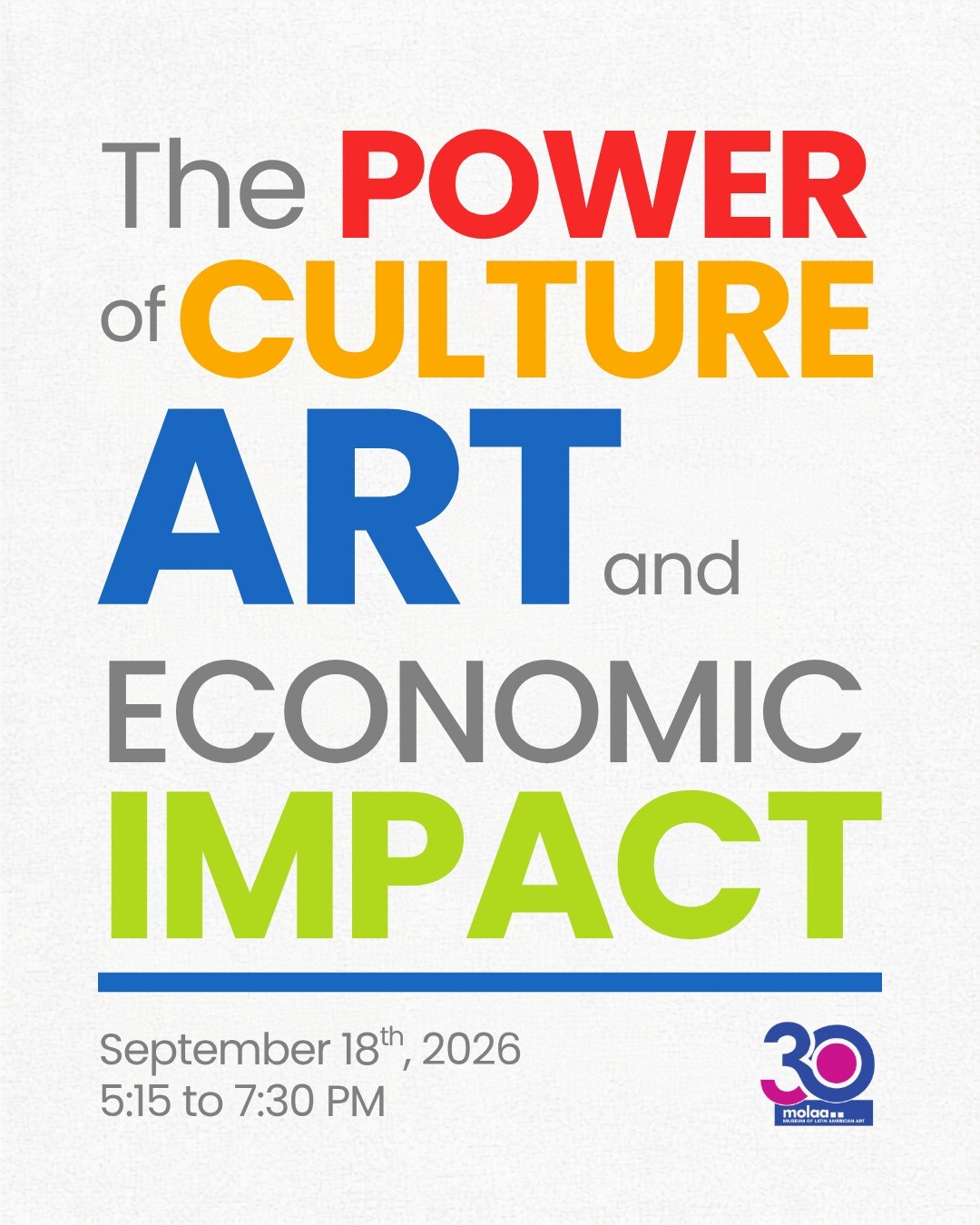 The Power of Culture Art and Economic Impact event flyer