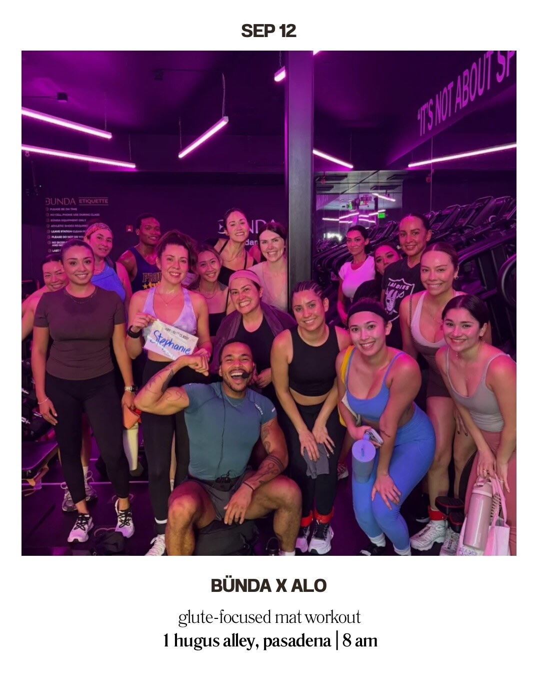 bünda x alo glute-focused mat workout flyer
