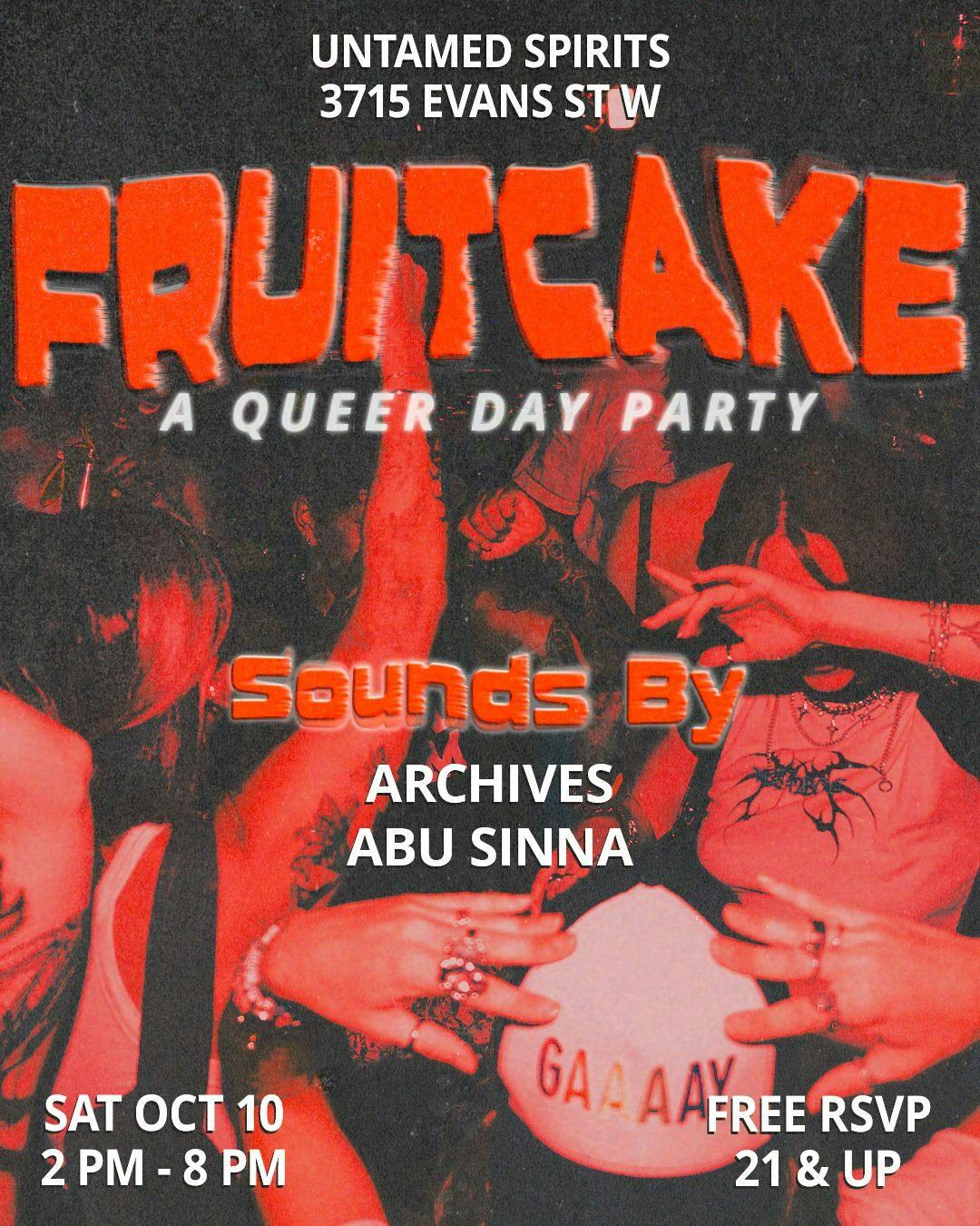 Fruitcake - A Queer Day Party official event flyer