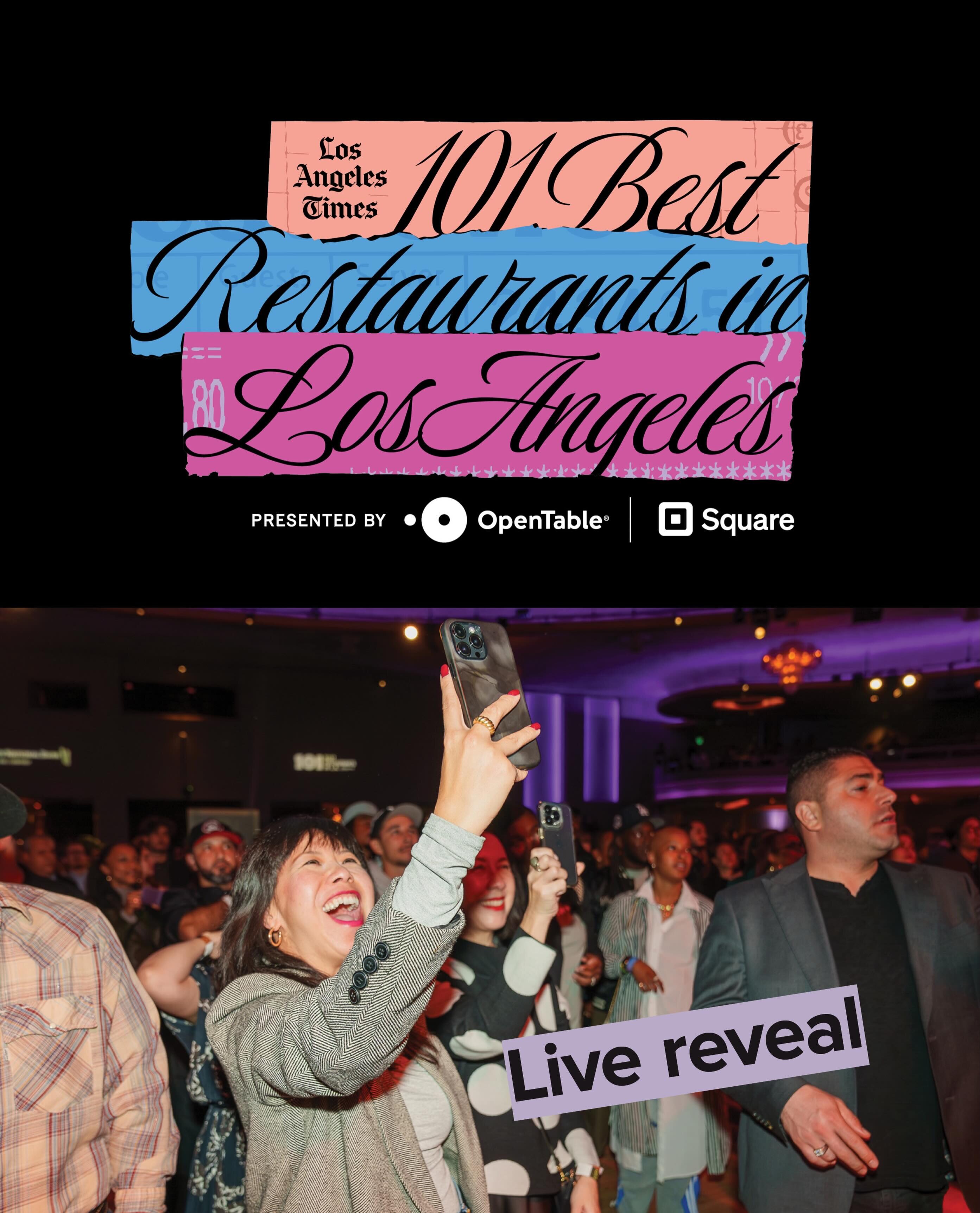 Los Angeles Times 101 Best Restaurants live reveal announcement