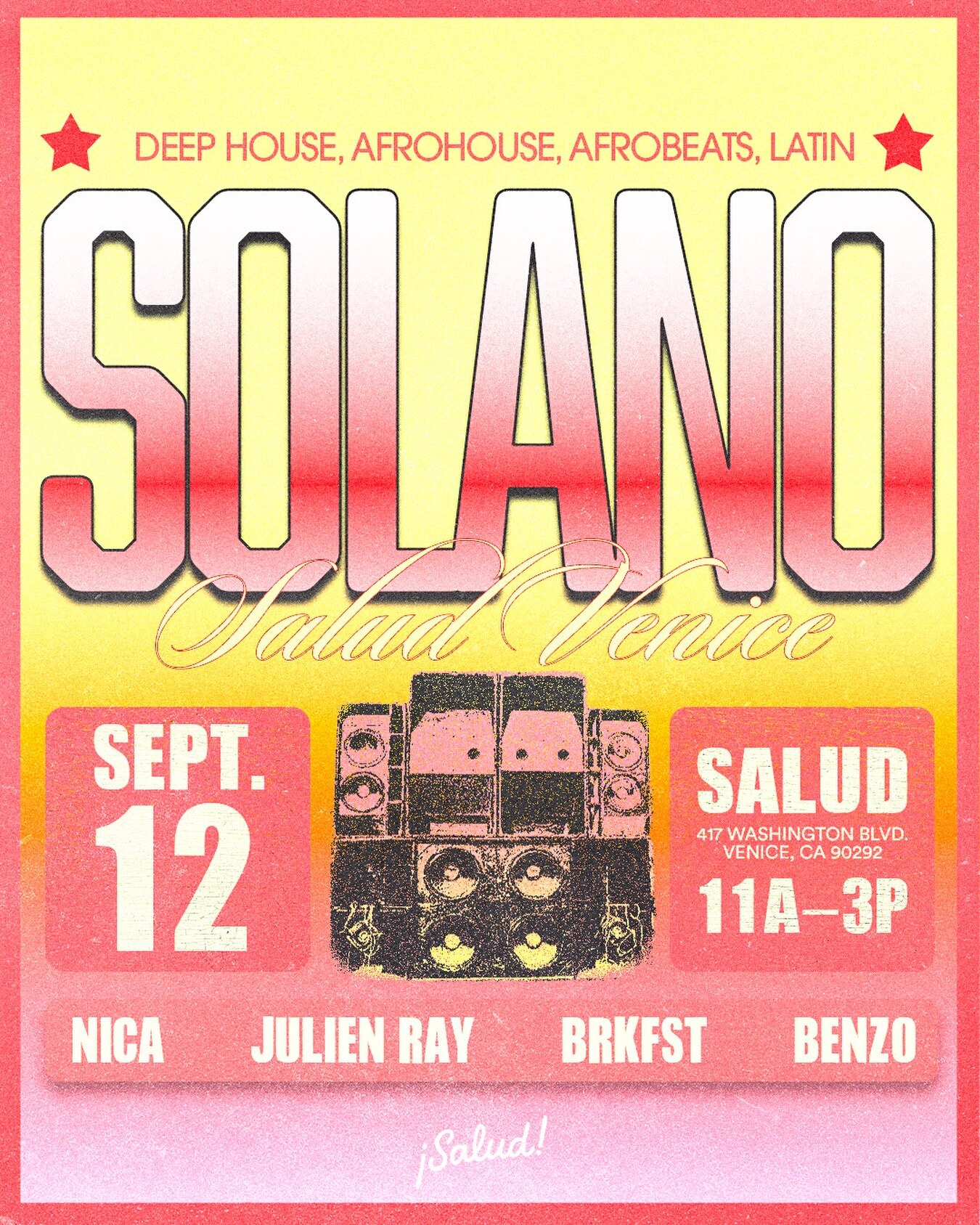 Solano Round 2 at Salud Venice flyer