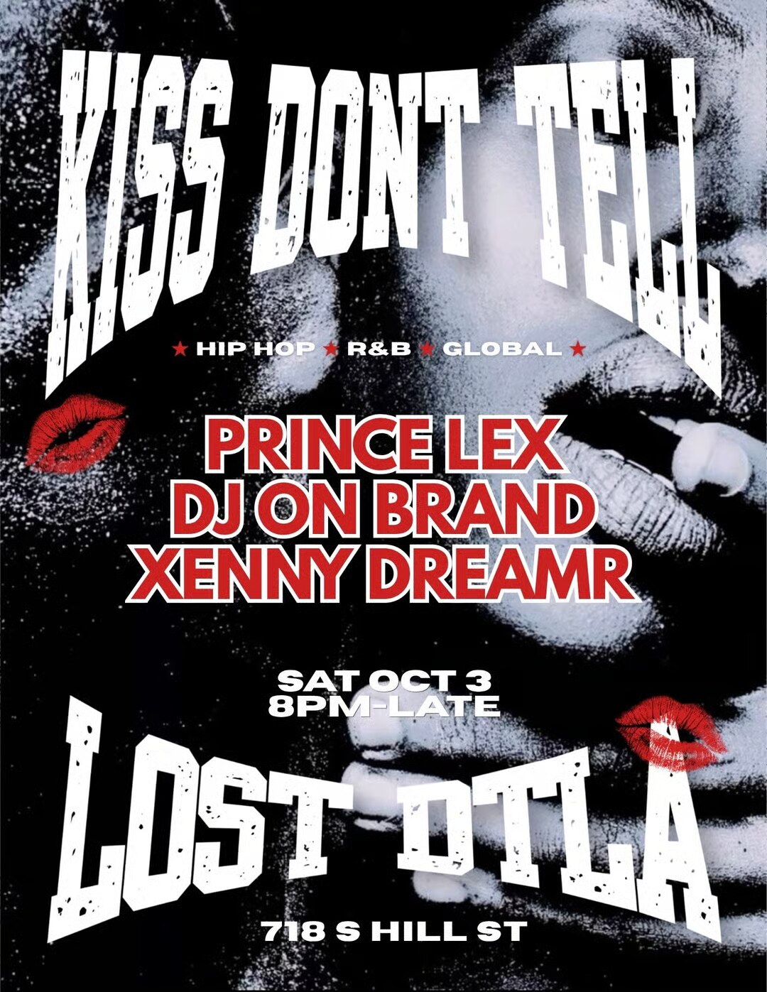 Kiss Don’t Tell event flyer