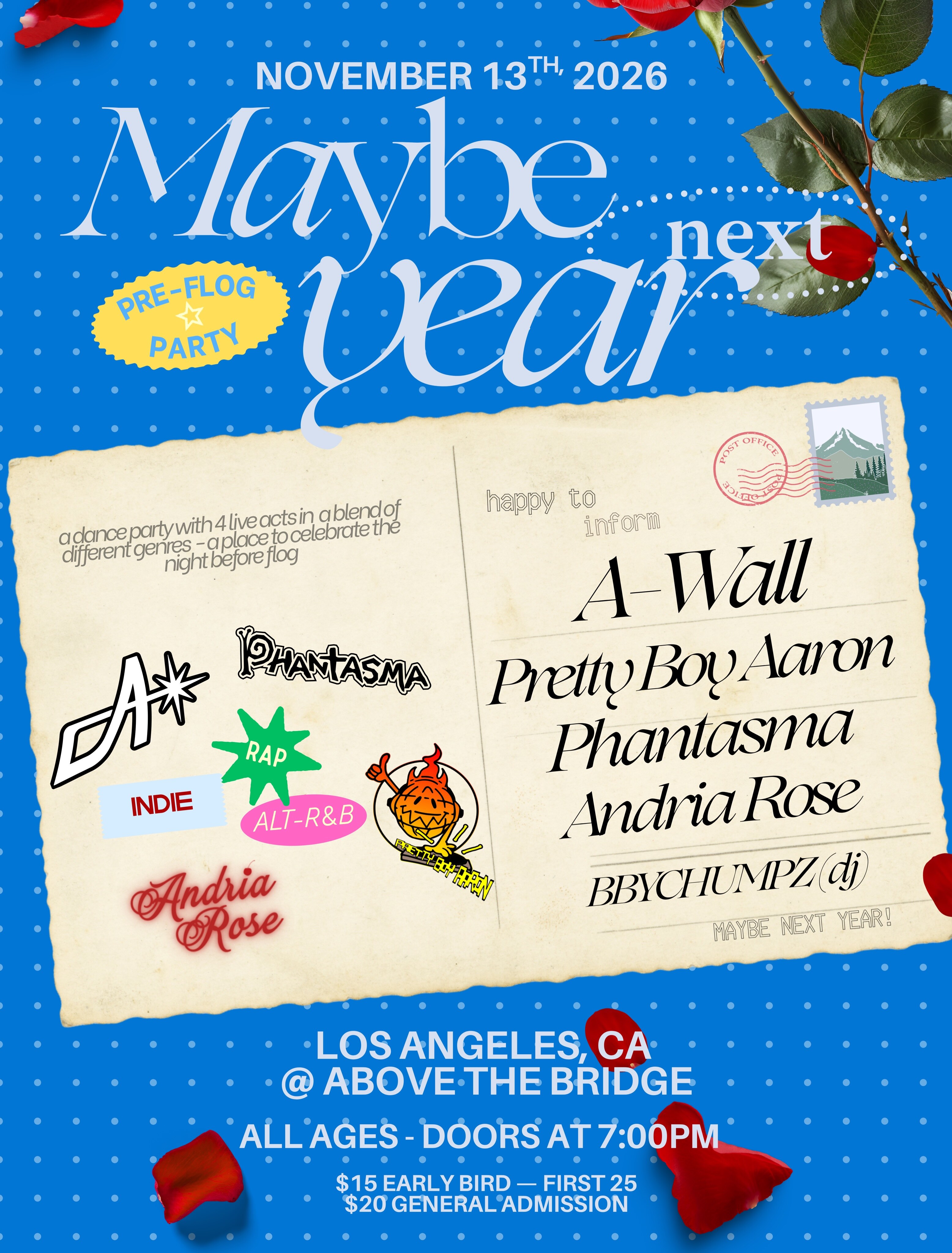 Maybe Next Year pre-show flyer