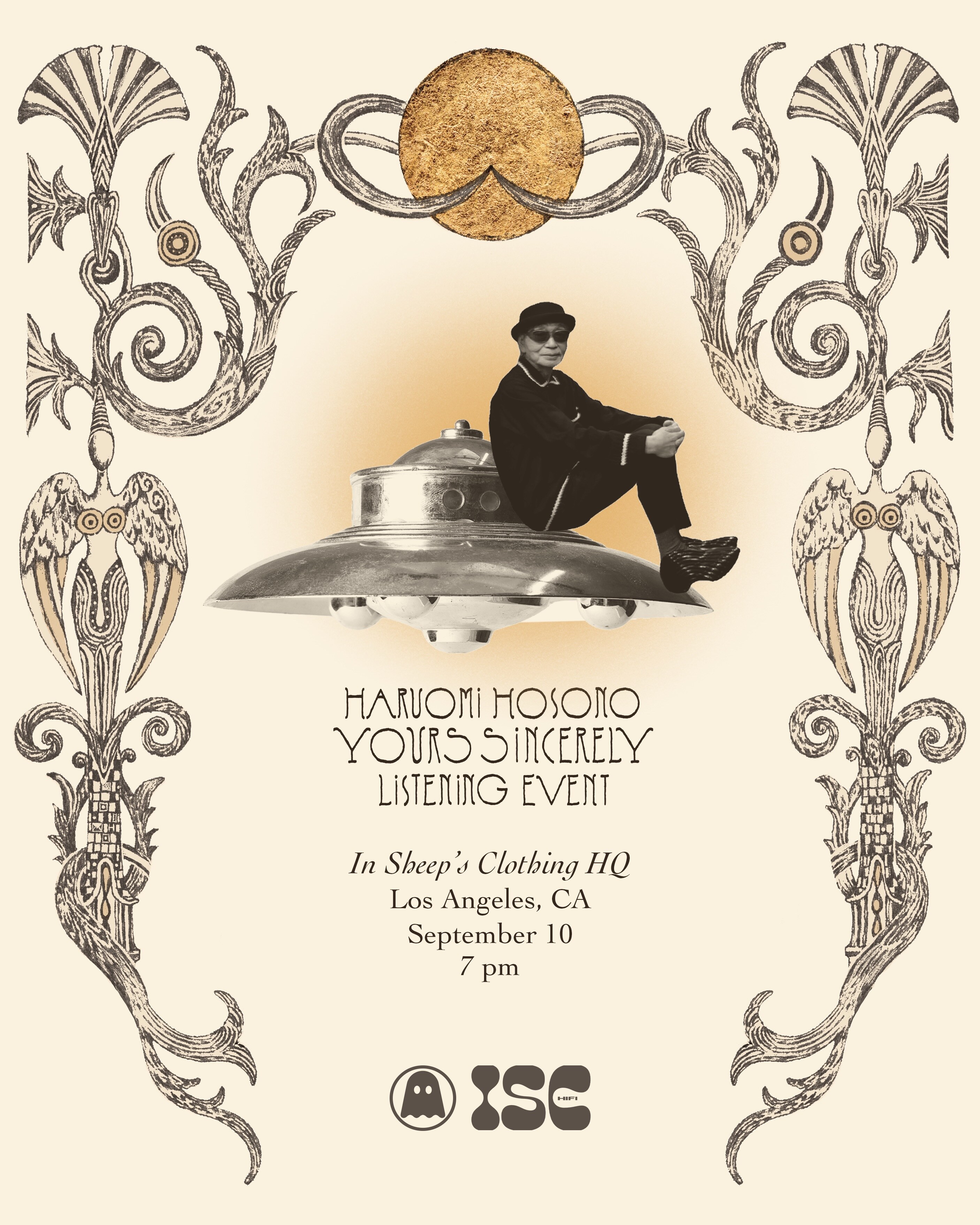 Cream Haruomi Hosono Yours Sincerely listening event flyer