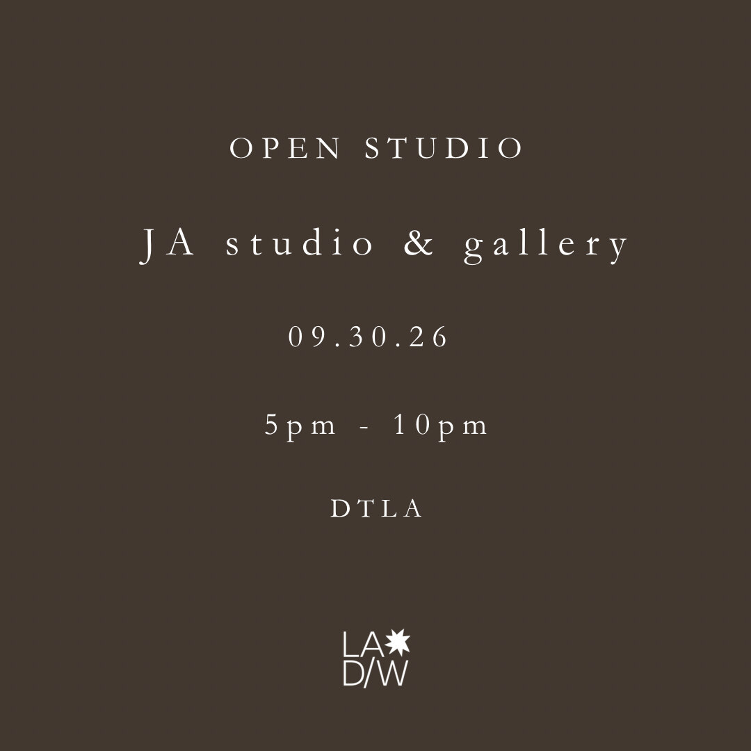Flyer for the JA studio and gallery open studio in Downtown Los Angeles.