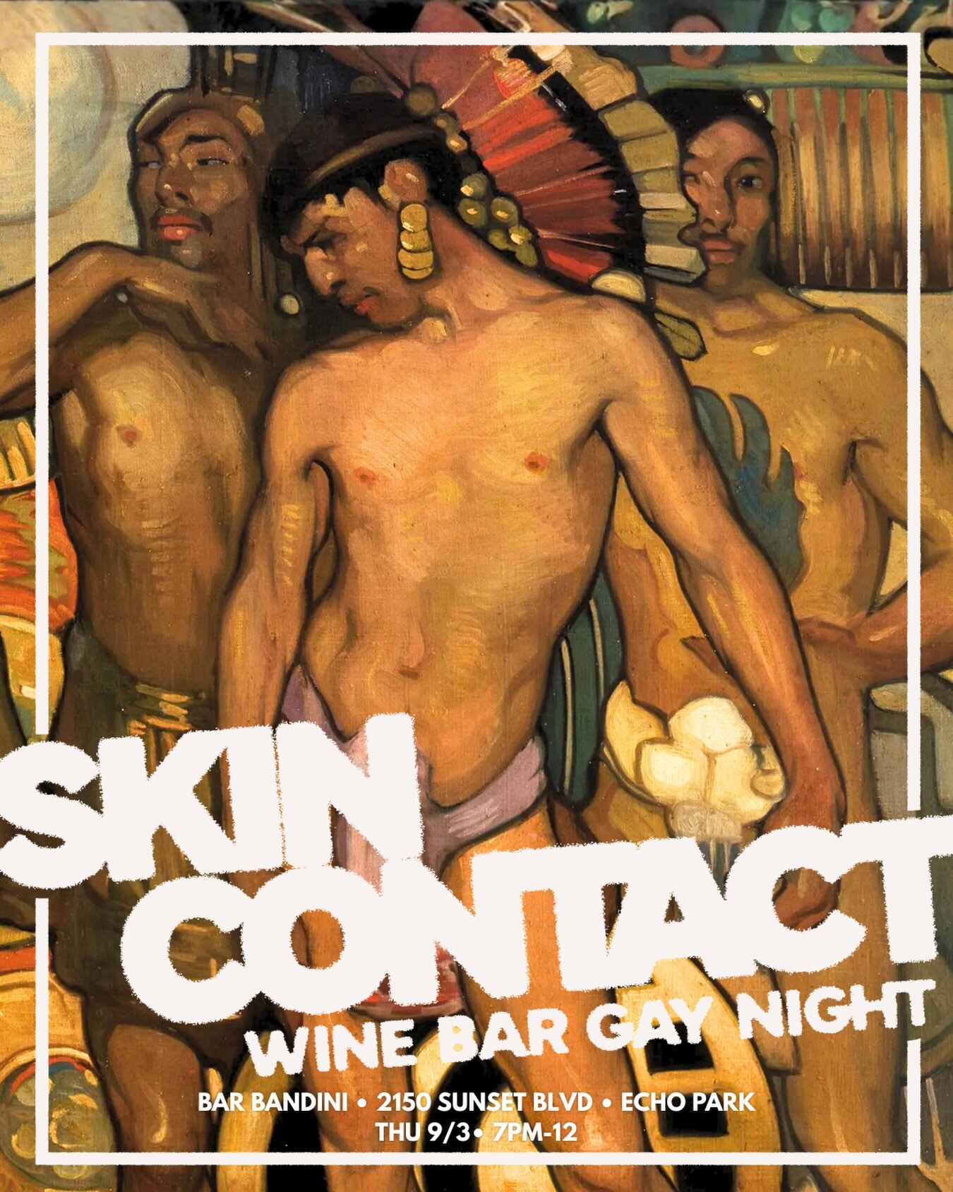 Skin Contact wine night flyer at Bar Bandini