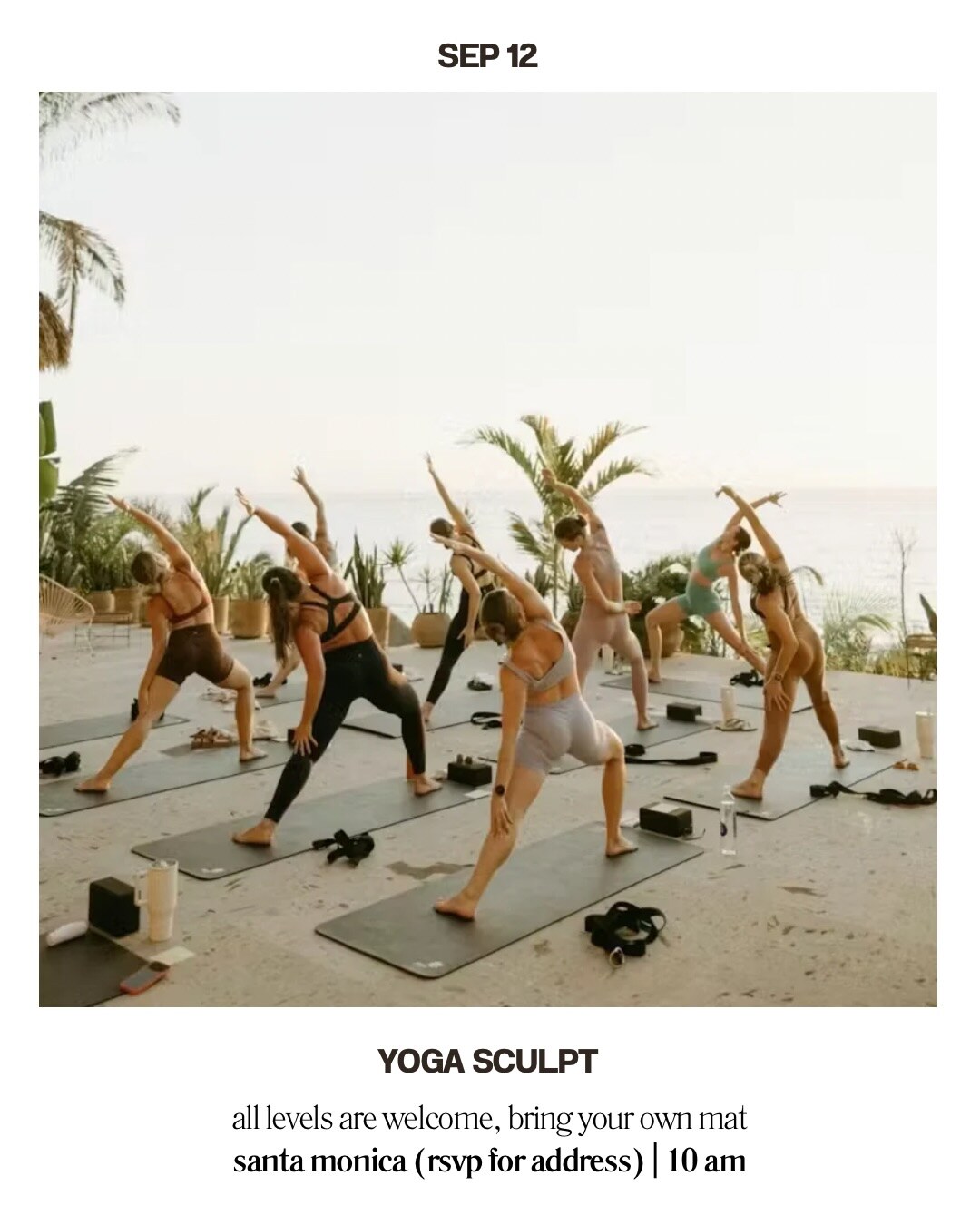 outdoor yoga sculpt class flyer
