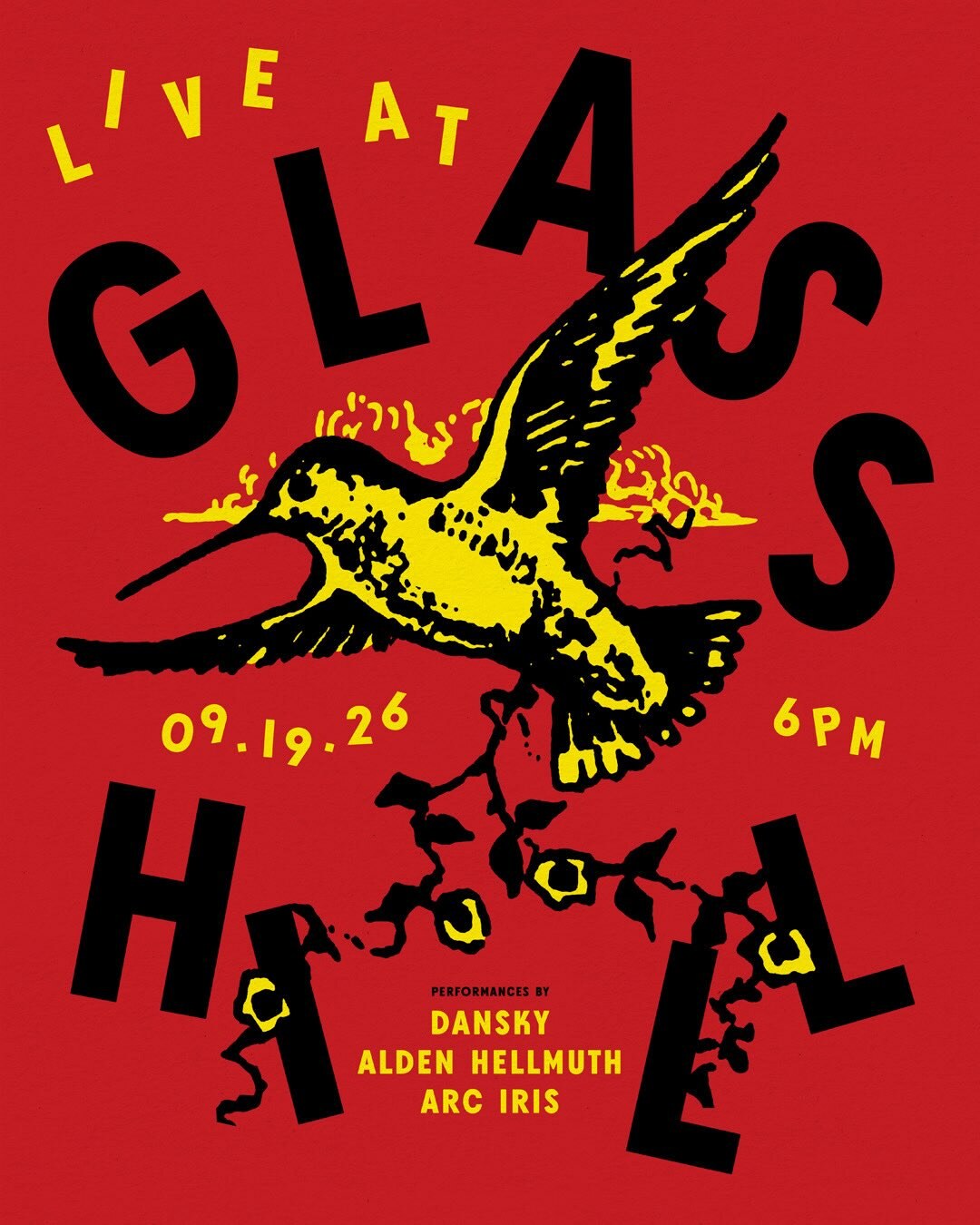 Live at Glass Hill concert flyer for September 19