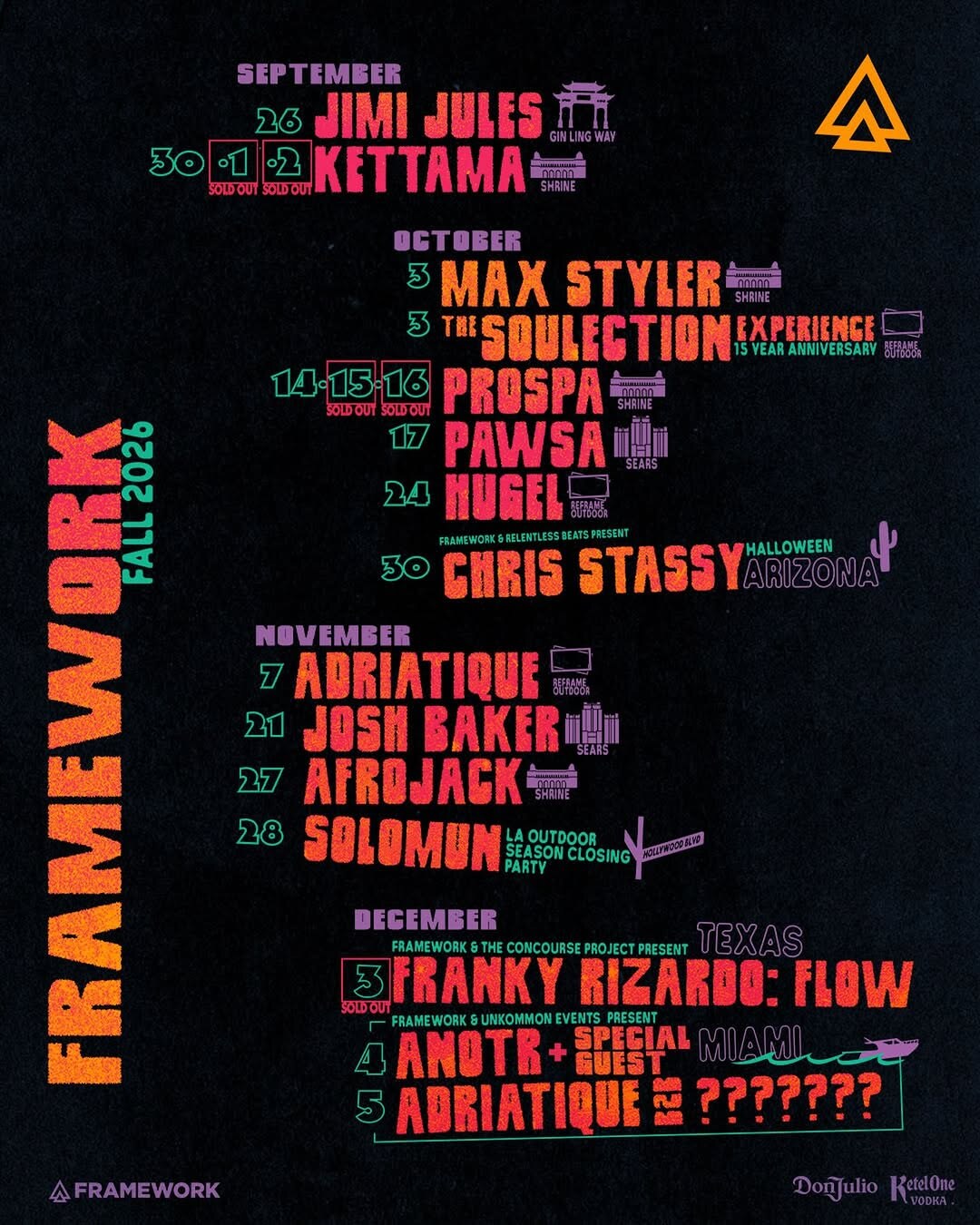 Framework fall 2026 event calendar