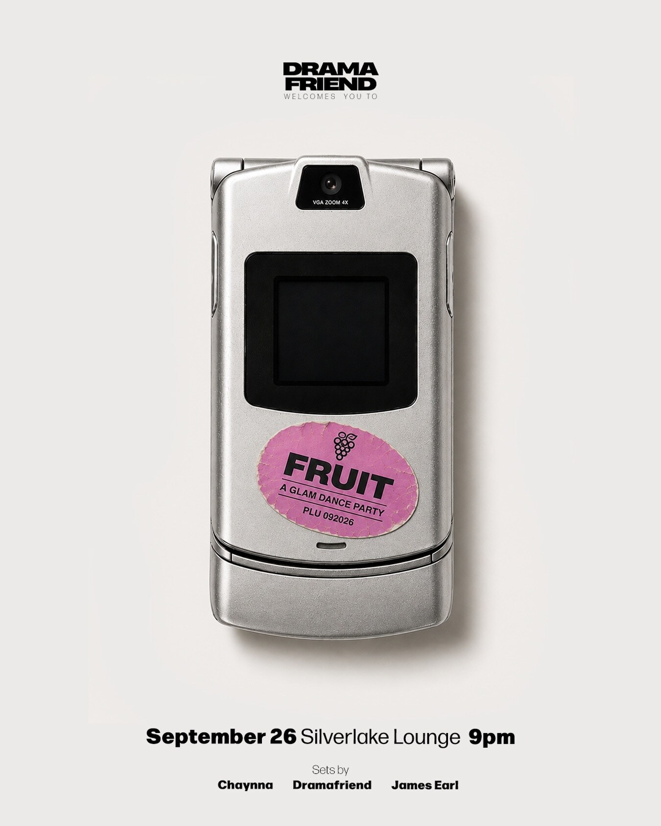 Fruit glam dance party September 26 flyer